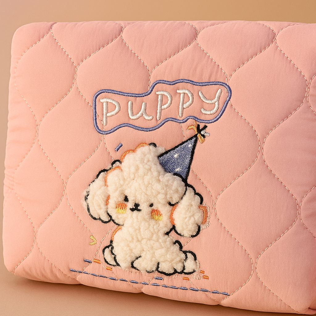 Puppy Makeup/ Utility Bag Pink