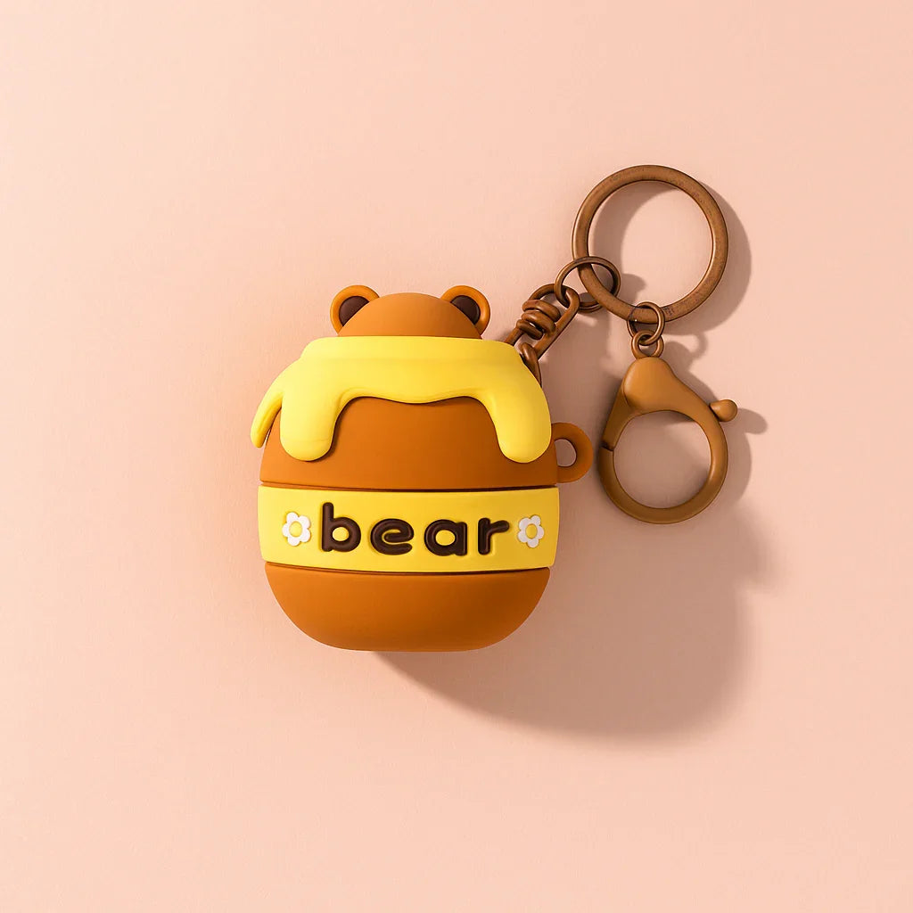 Honey Pot Pop Out Bear Silicone Keyring