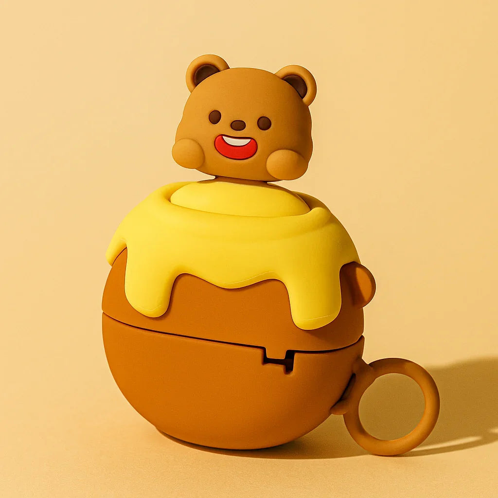 Honey Pot Pop Out Bear Silicone Keyring