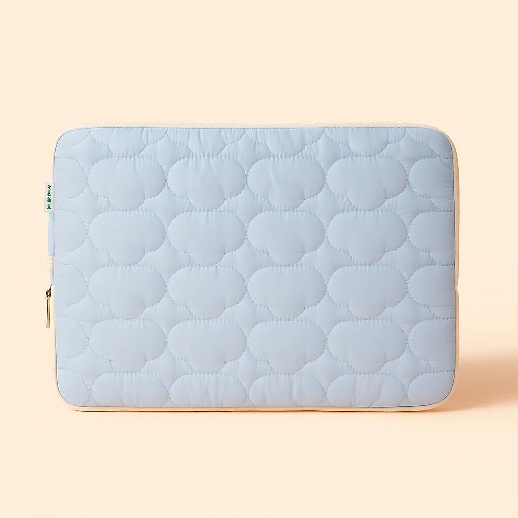 Blue Puffed Cloud Laptop Sleeve