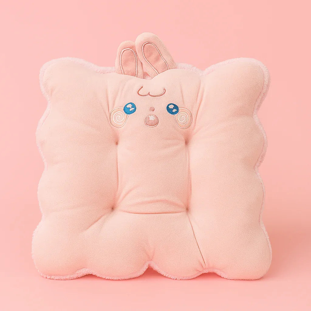 Pink Rabbit Plushie Cushion