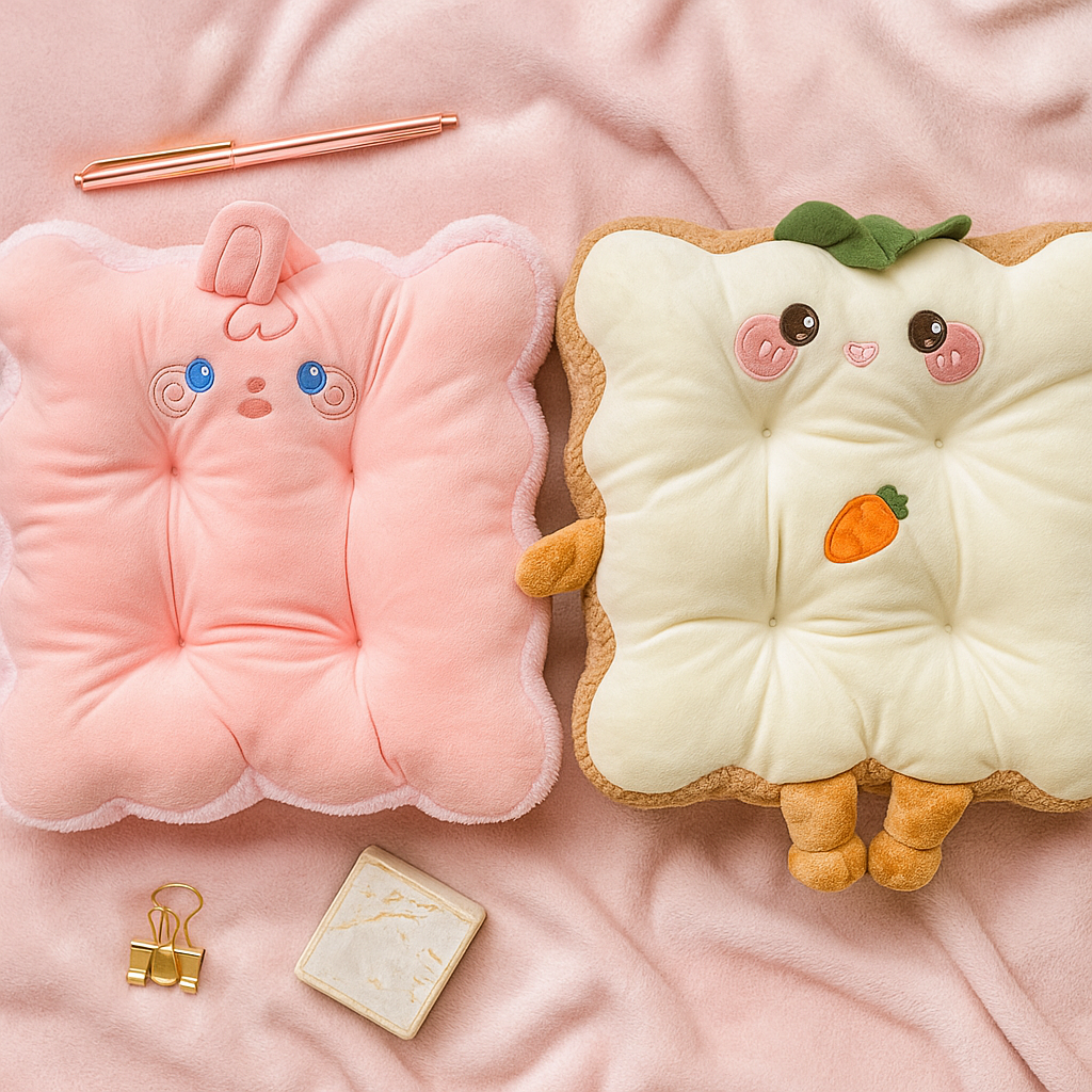 White Toastie Plushie Cushion