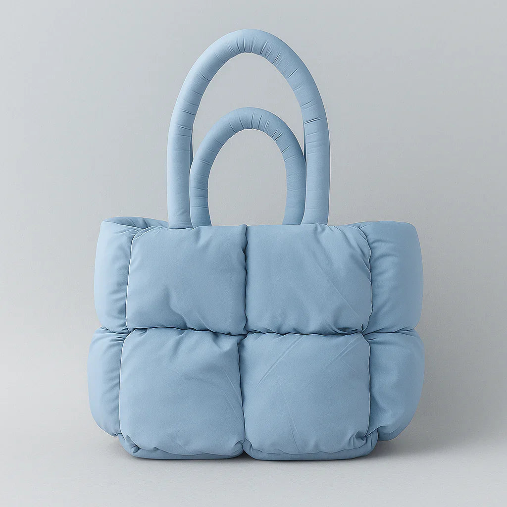 Puffed Tote bag Blue