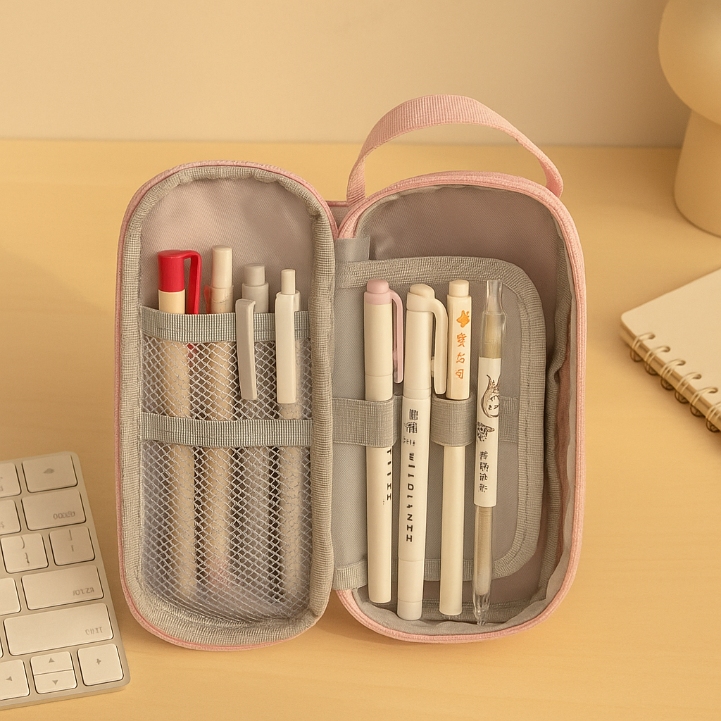 Panda Pencil Pouch - Pink