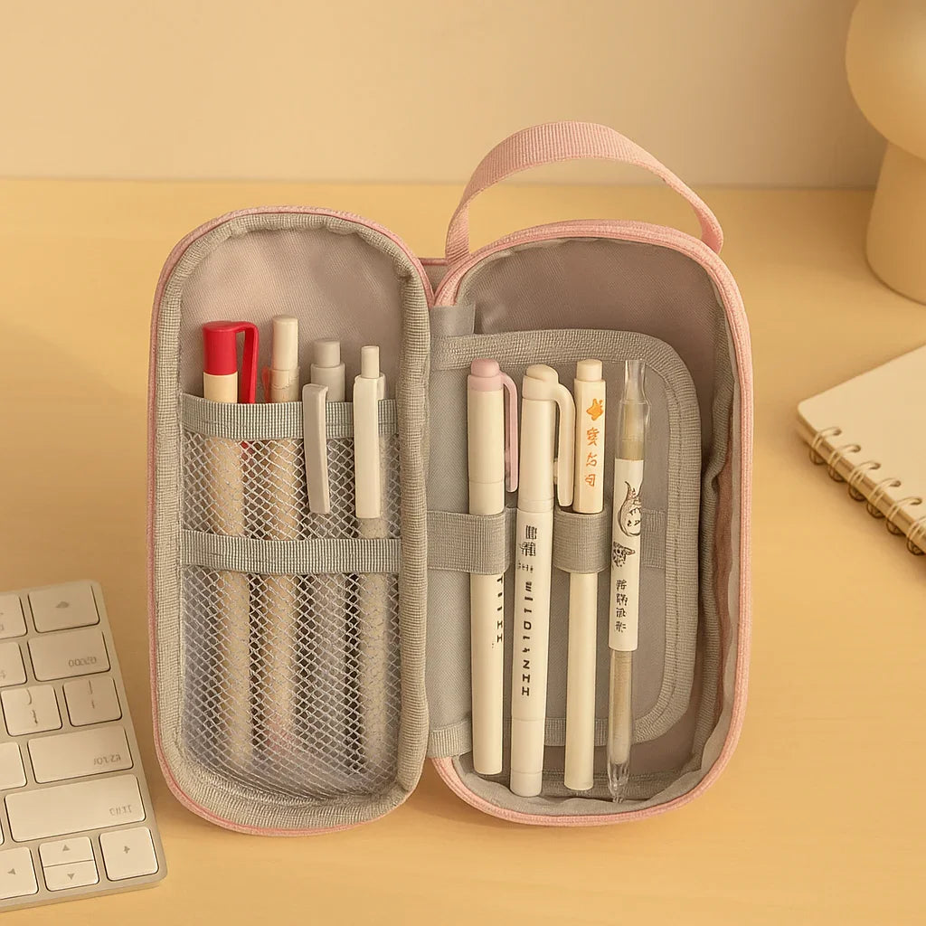 Panda Pencil Pouch - Pink