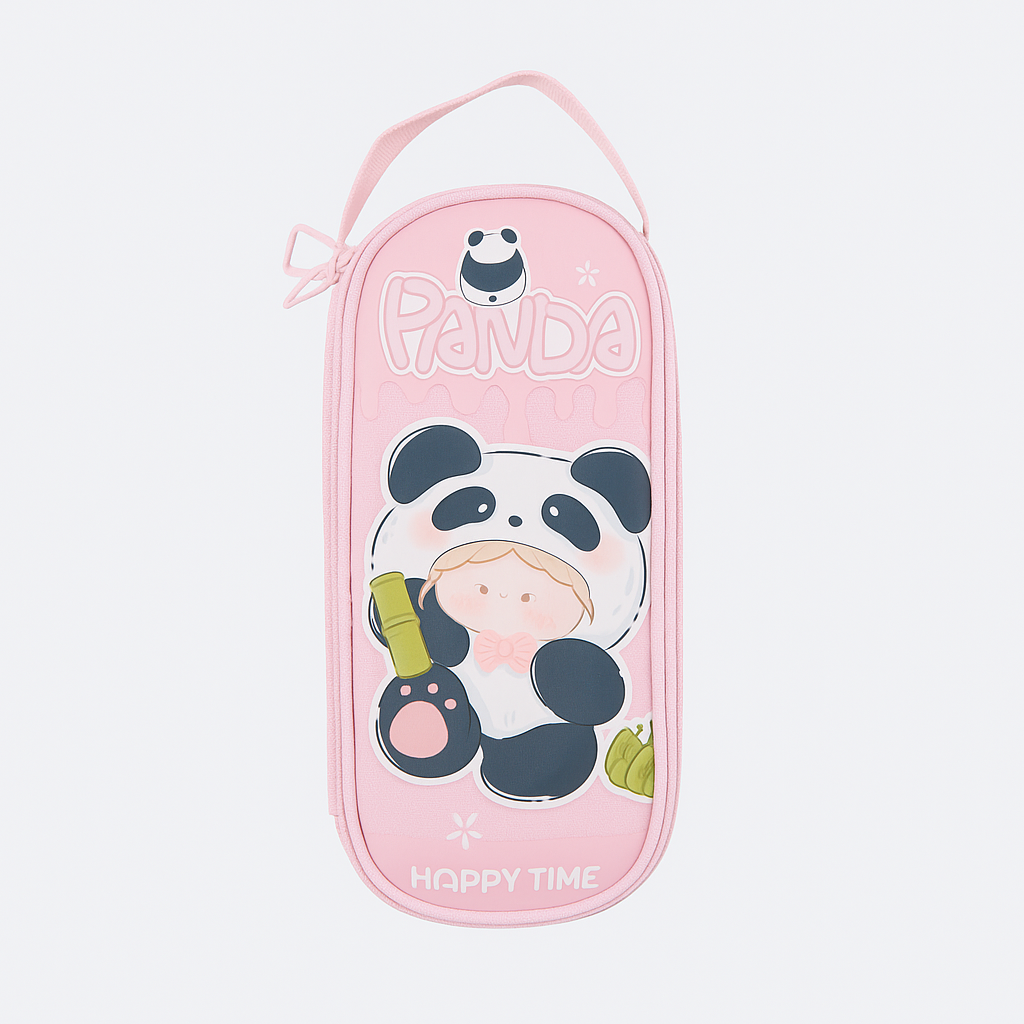 Panda Pencil Pouch - Pink