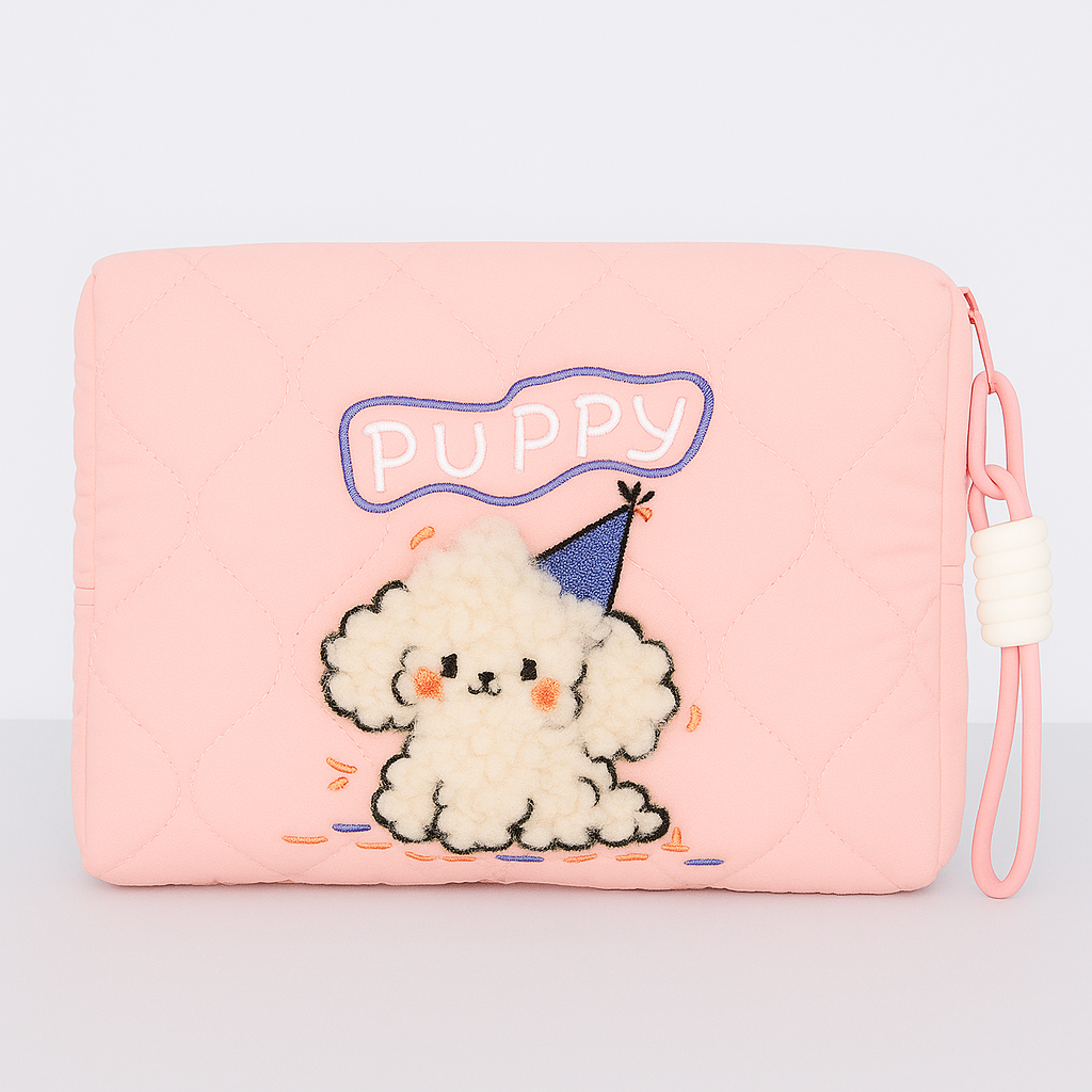 Puppy Makeup/ Utility Bag Pink