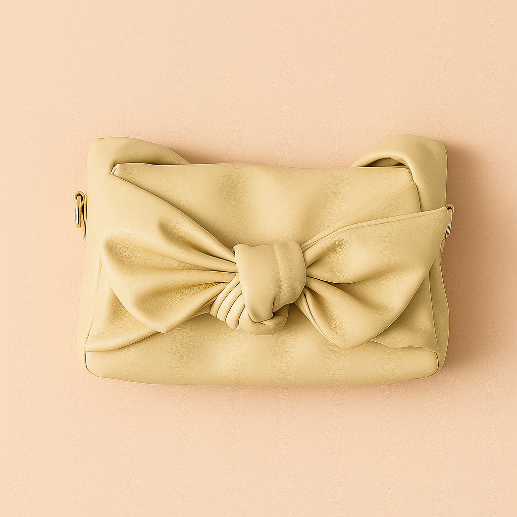 Knot Bow Sling Bag - Beige