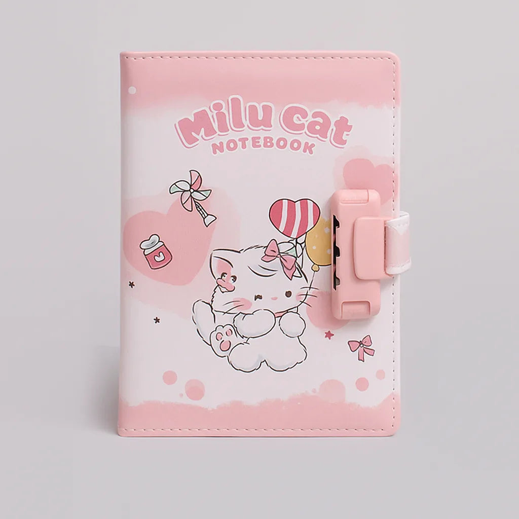 Milu Cat Notebook - Balloon Adventure
