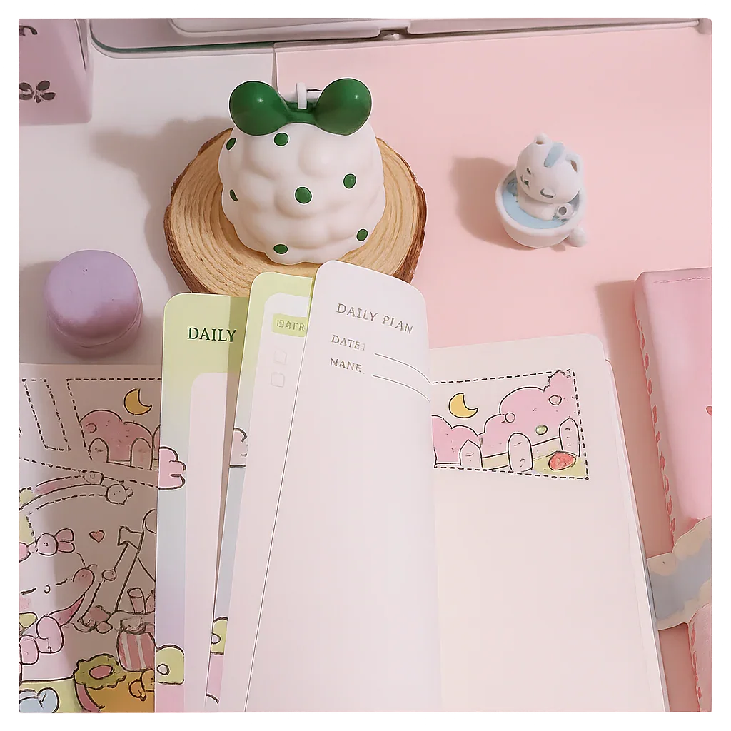 Milu Cat Notebook - Balloon Adventure
