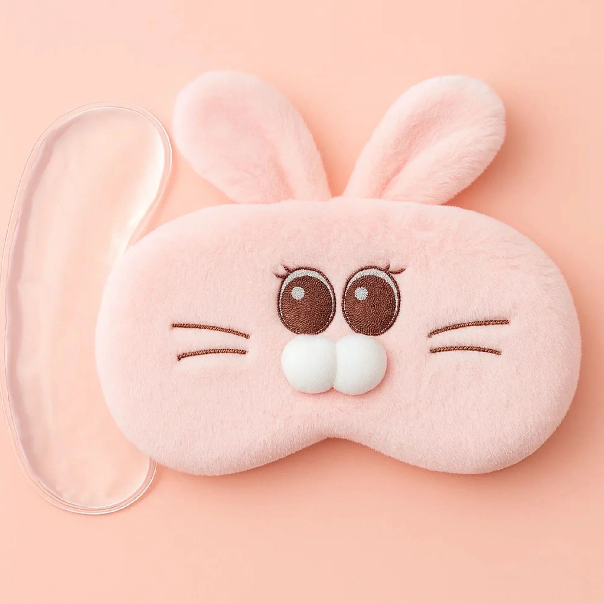 Curious Pink Bunny Cooling Eye Mask