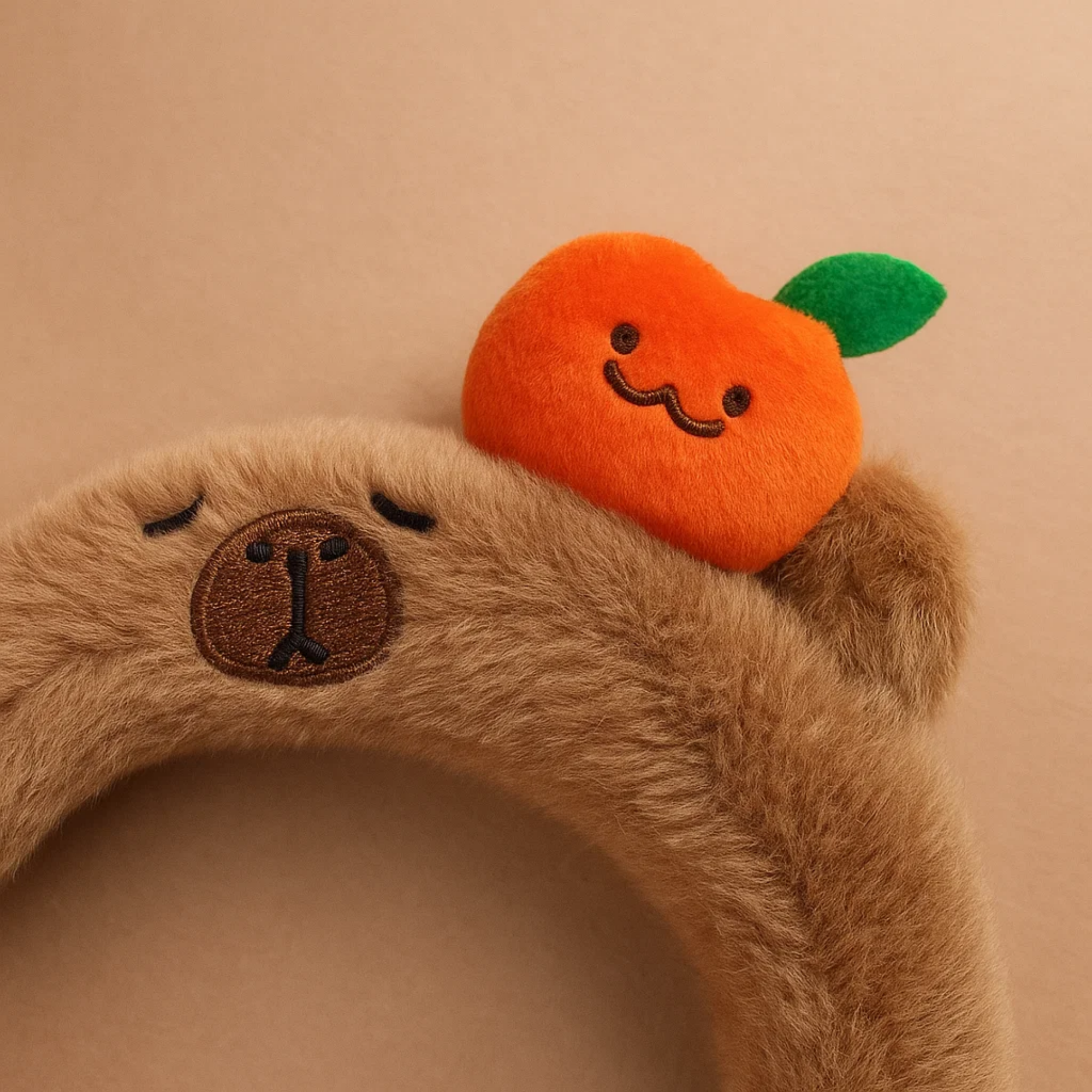Fruit Capybara Headband Brown