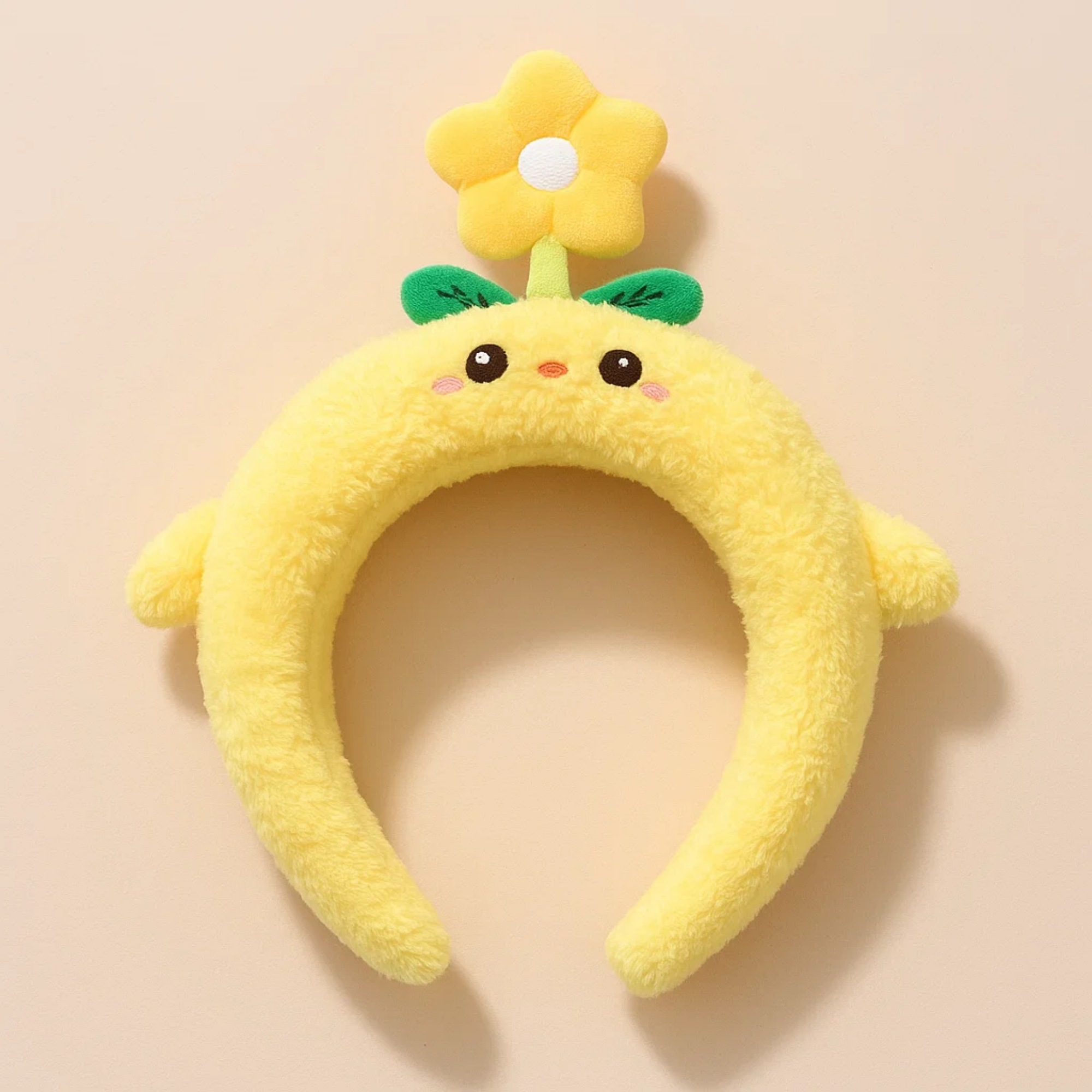 Spinning Flower Headband Yellow