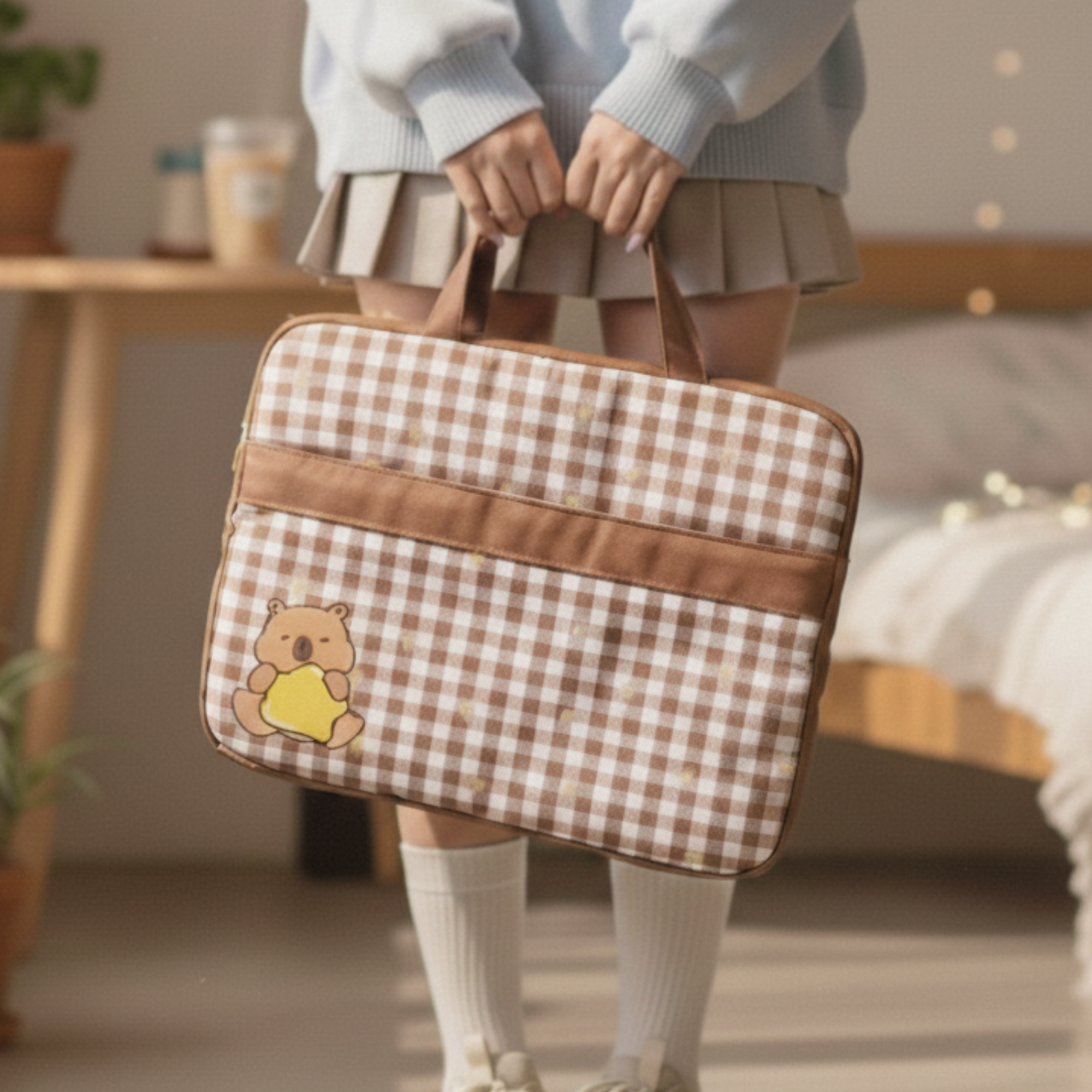 Star capybara laptop bag