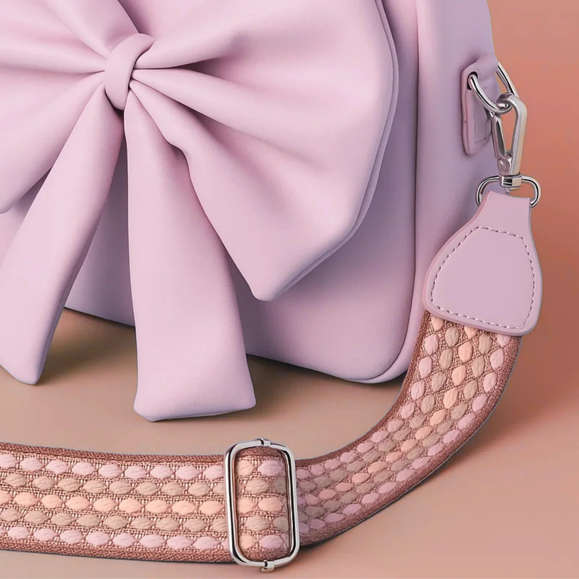 Cute Bow Sling Bag - Lilac