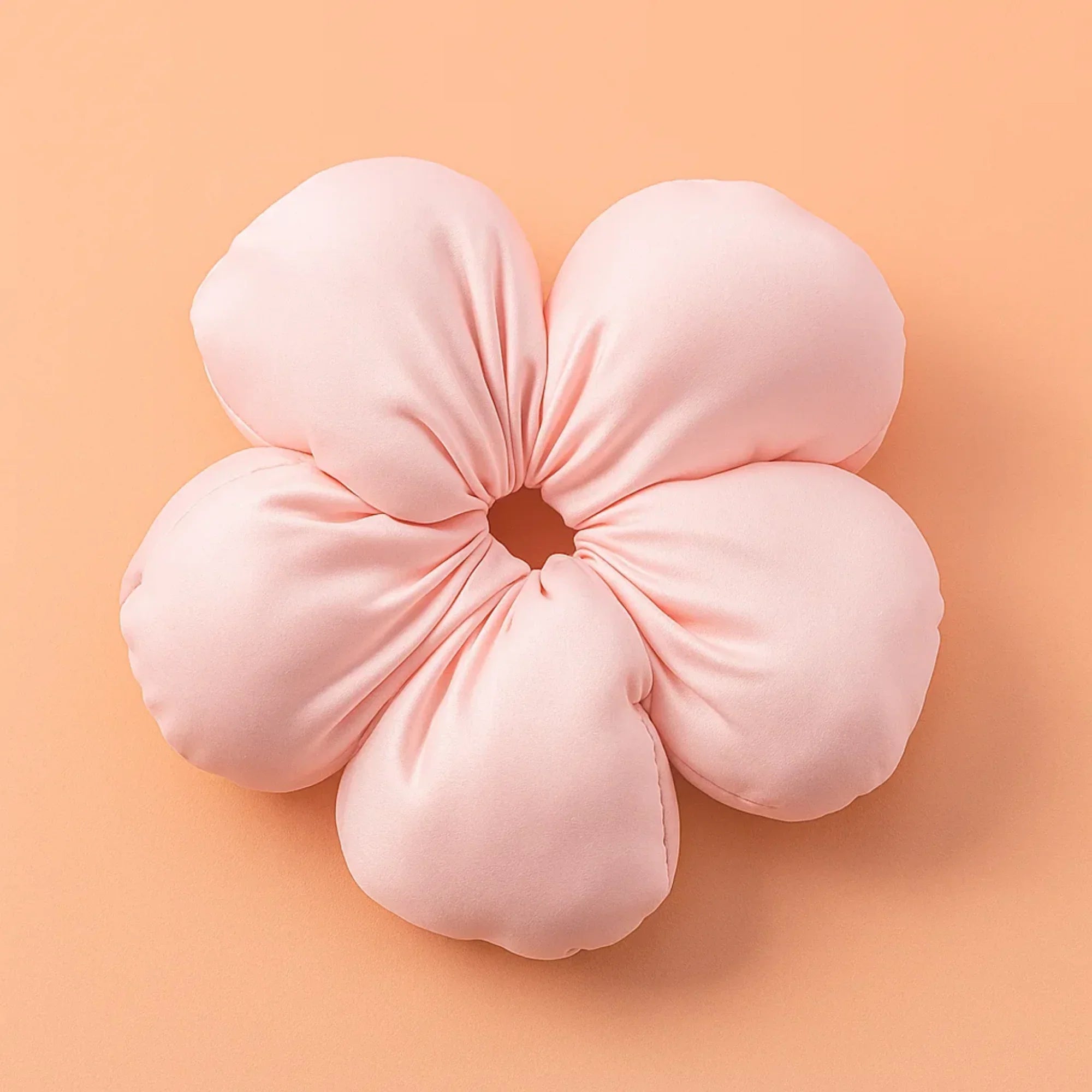 Puffy Flower Pink Scrunchie