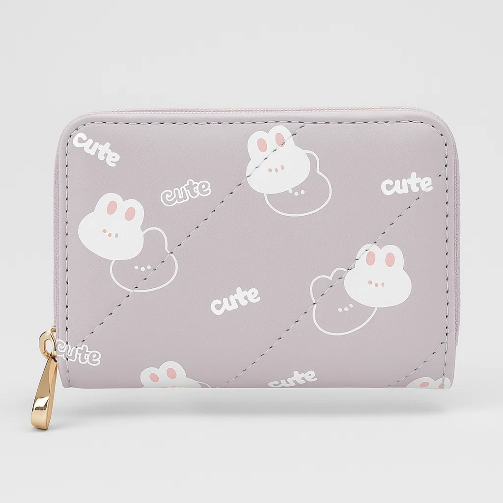 Cute Bunny Purple Card Holder