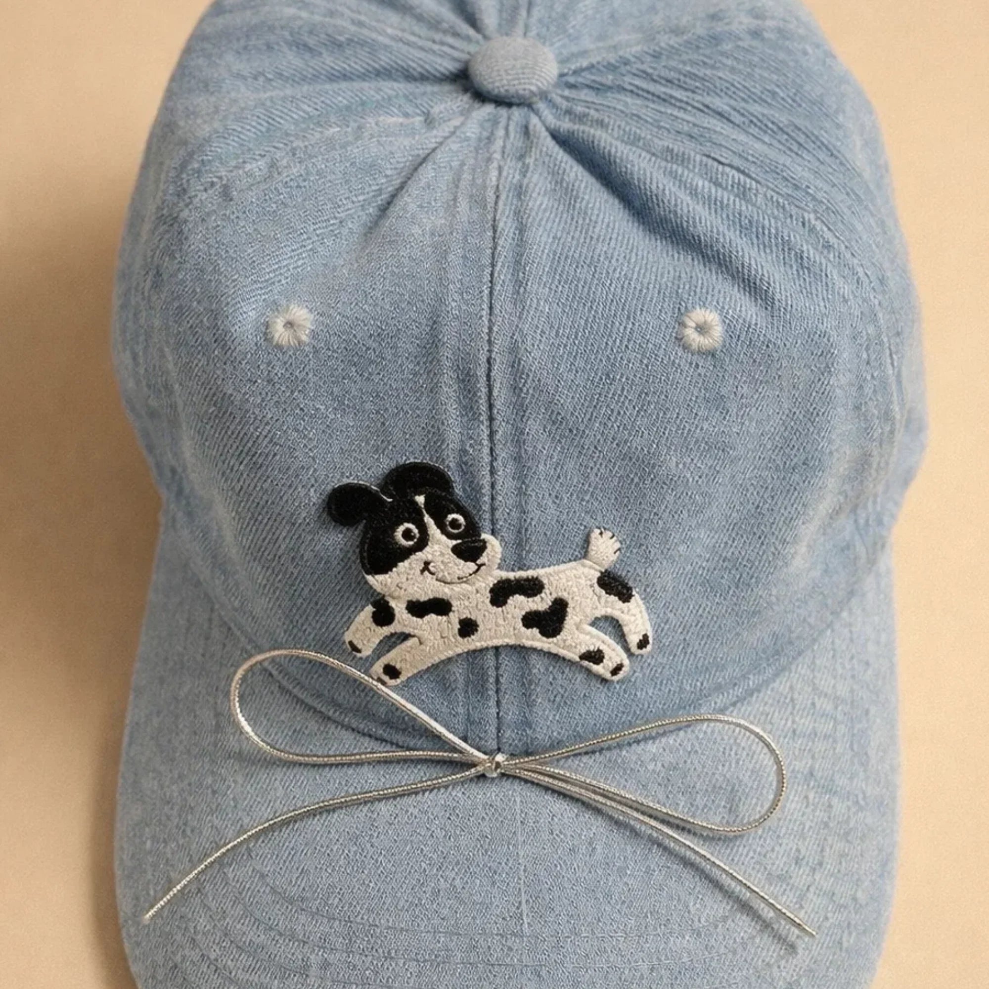 Cute Dog Denim Baseball Cap