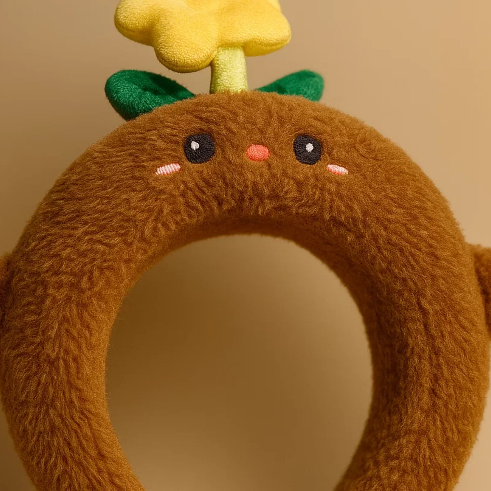 Spinning Flower Headband Brown
