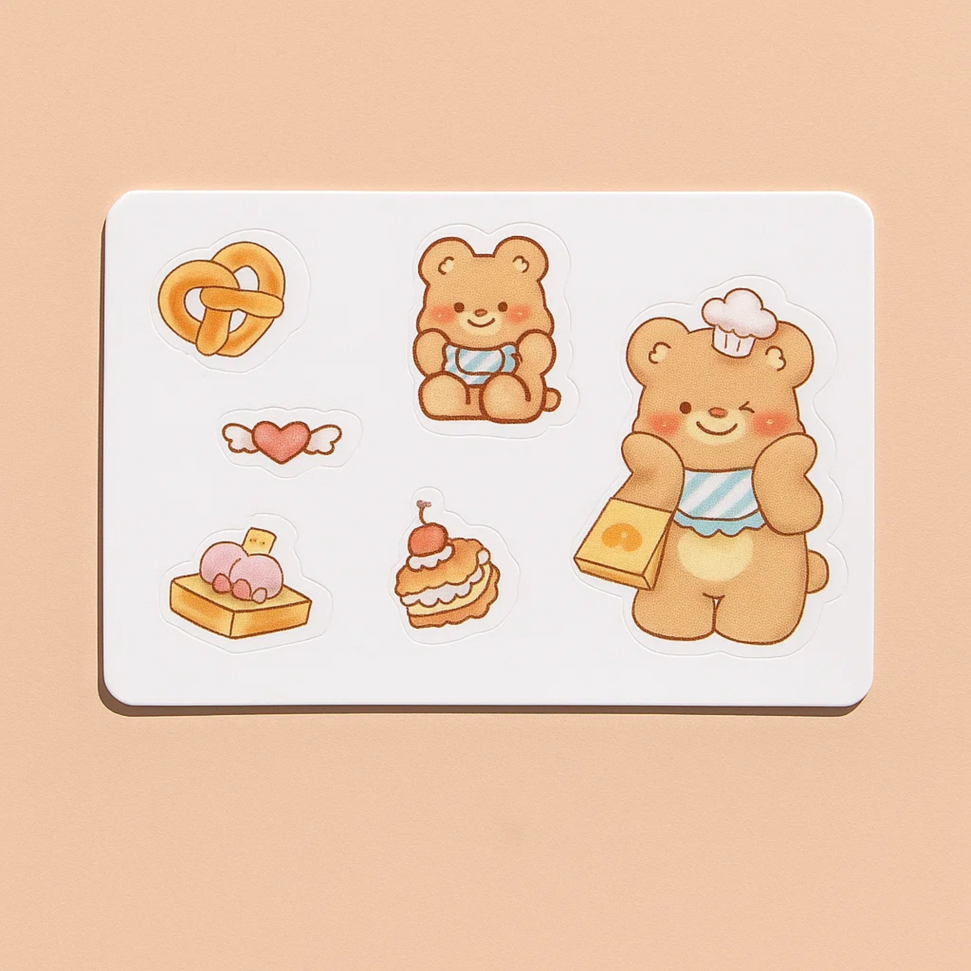 Bear Pudding Sticky Notes - Brown