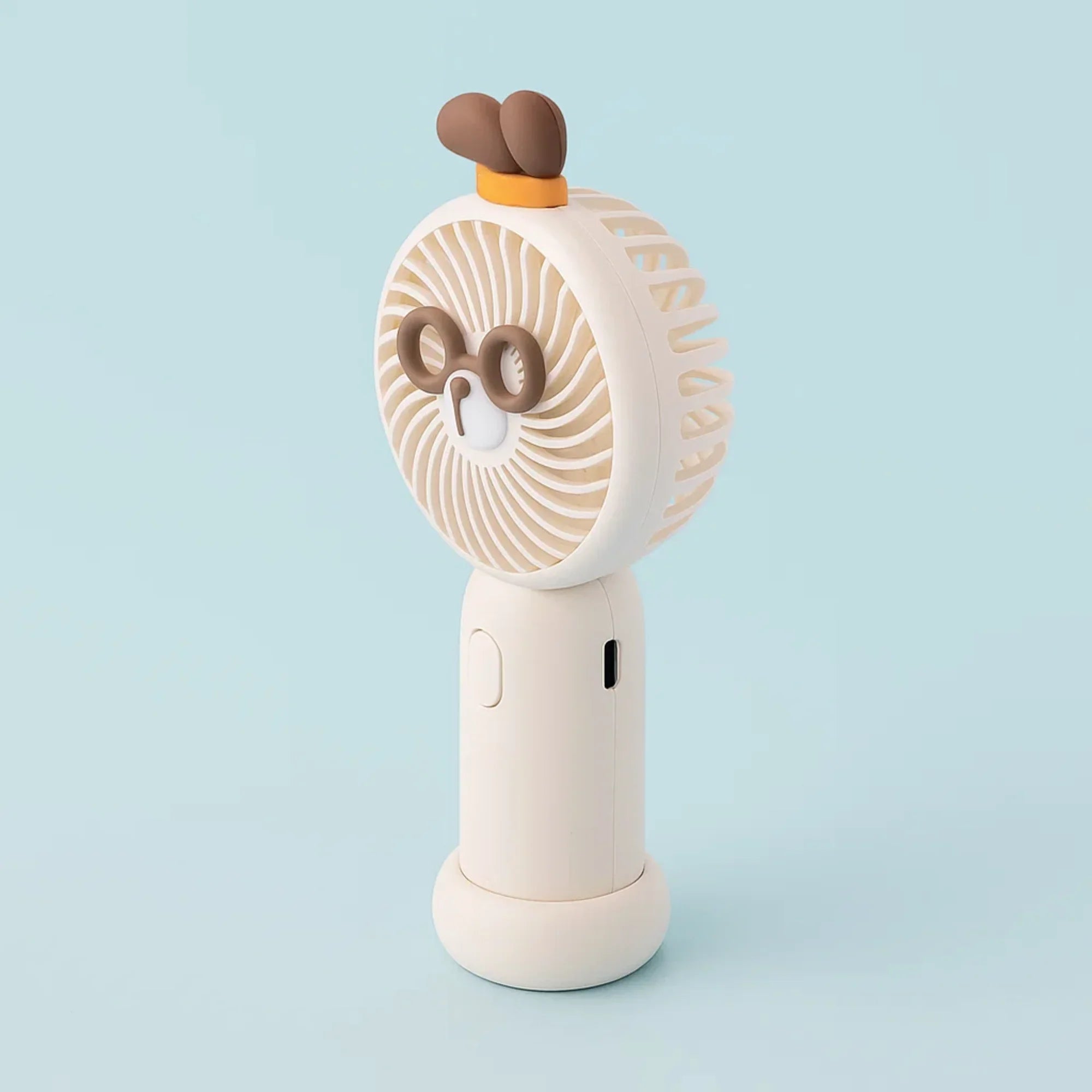 Goggle Bear Portable Fan Brown