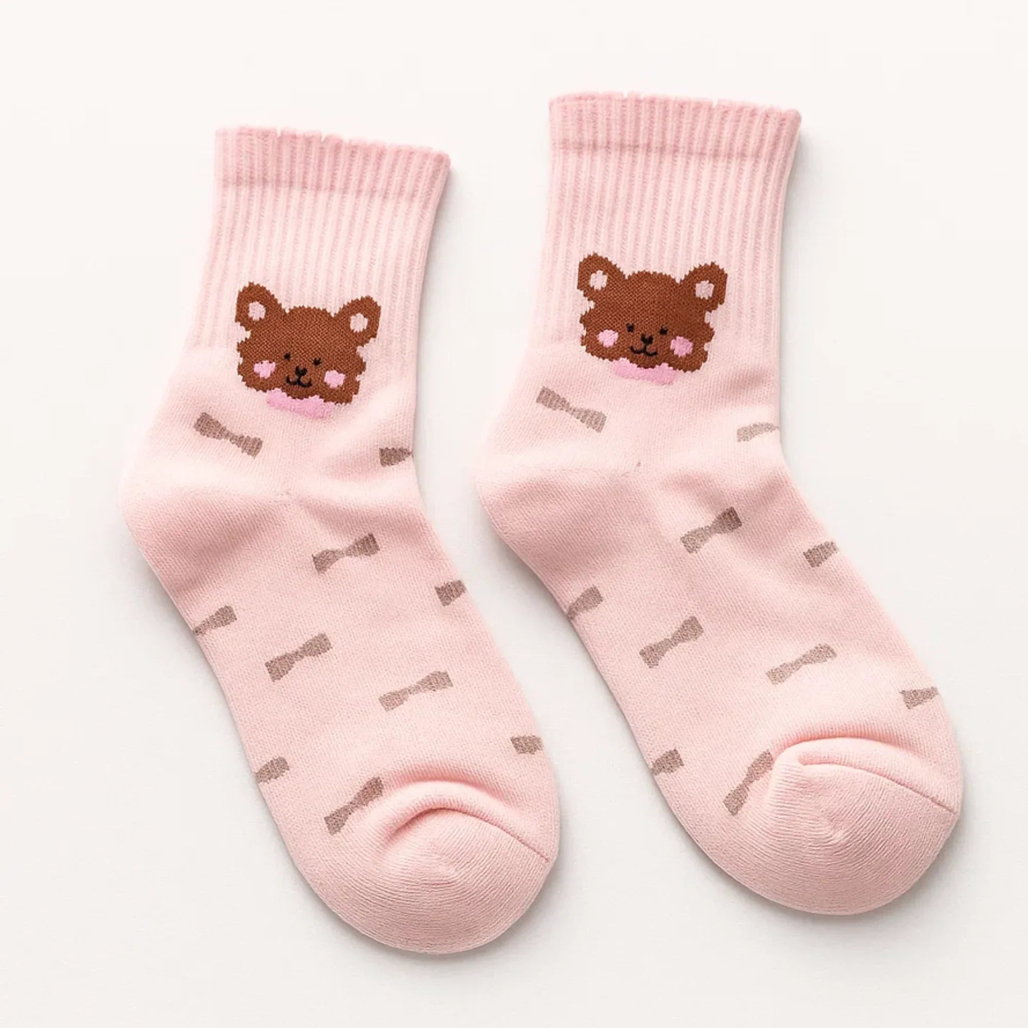Bow Bear Crew Socks