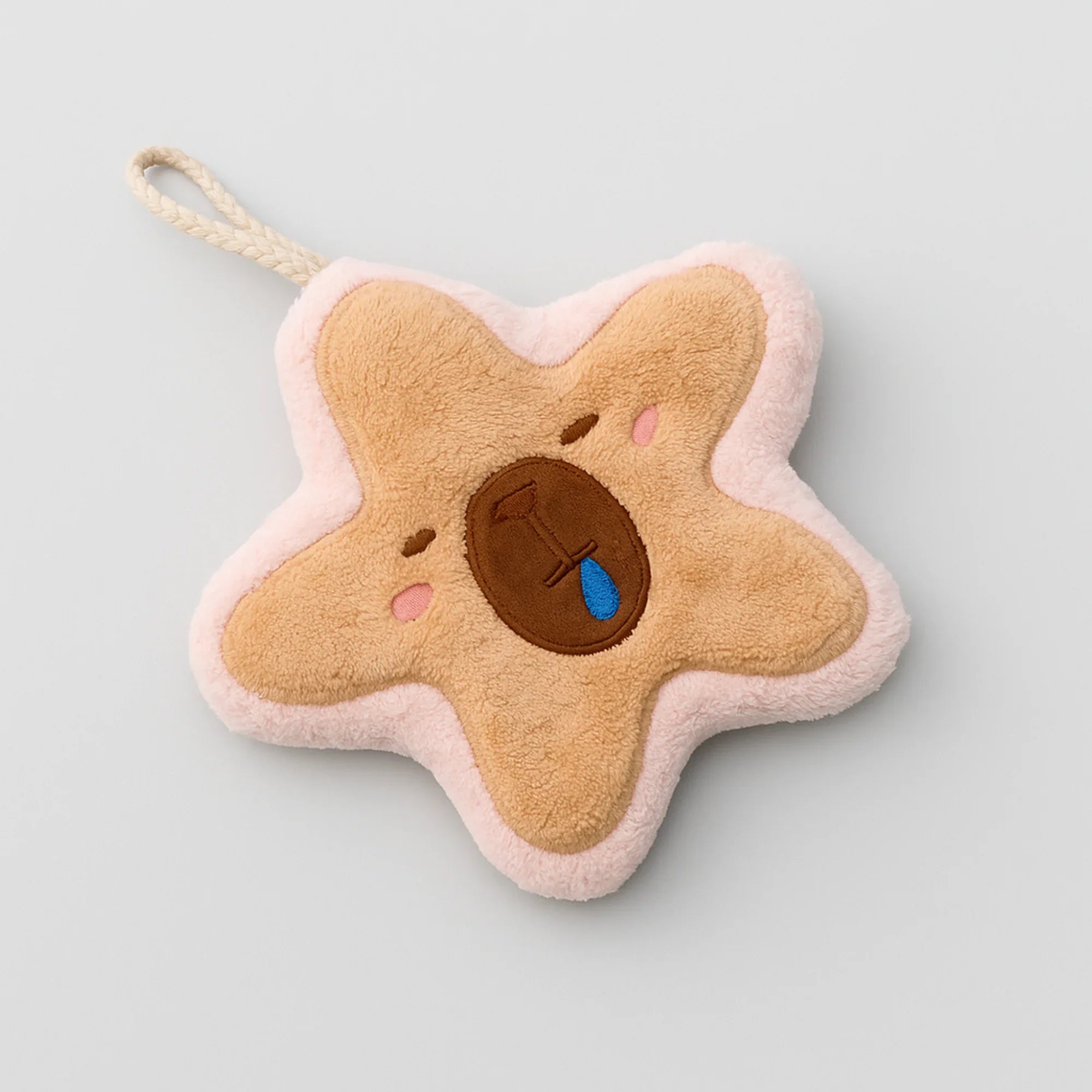 Star Capybara Shaped Hand Towel Pink