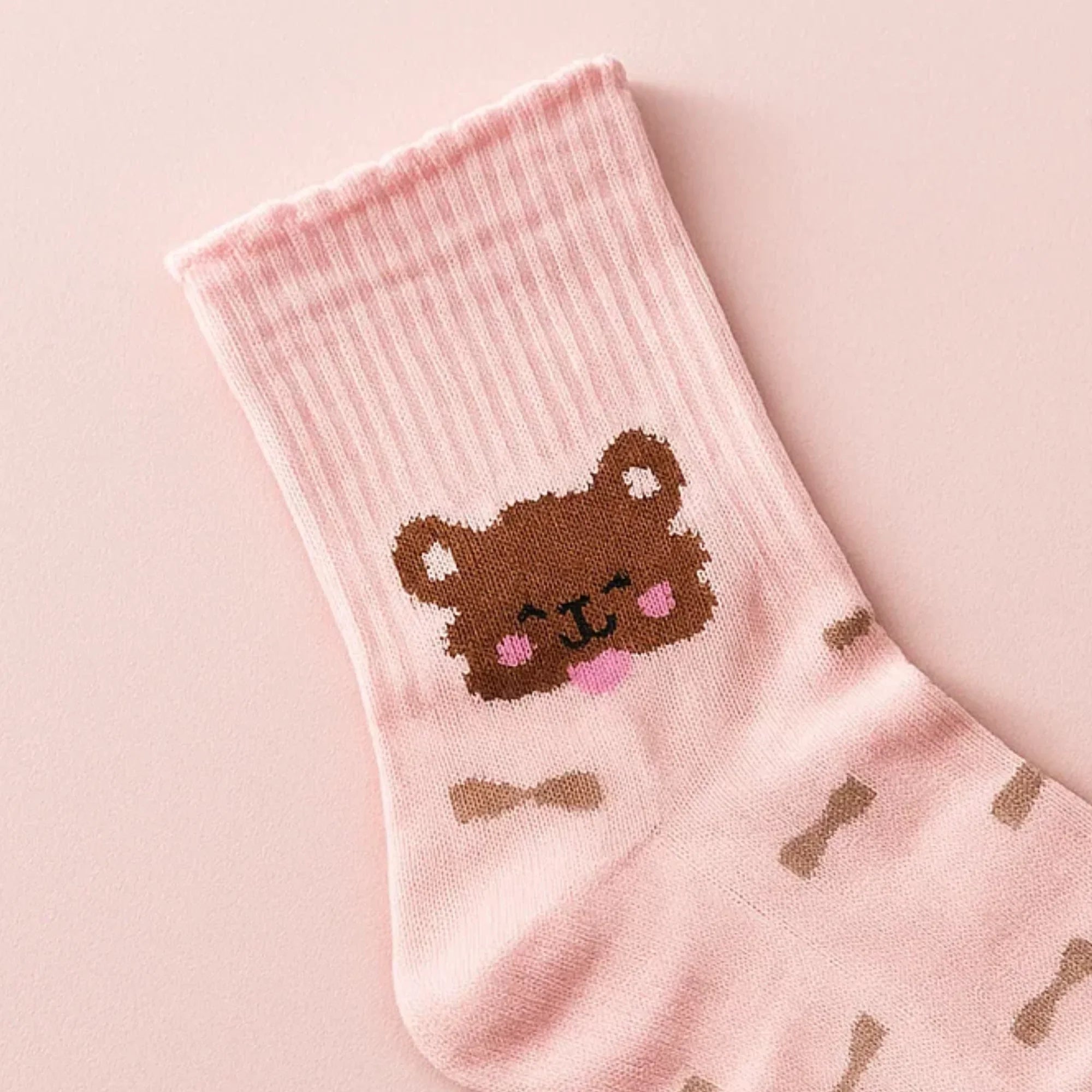 Bow Bear Crew Socks