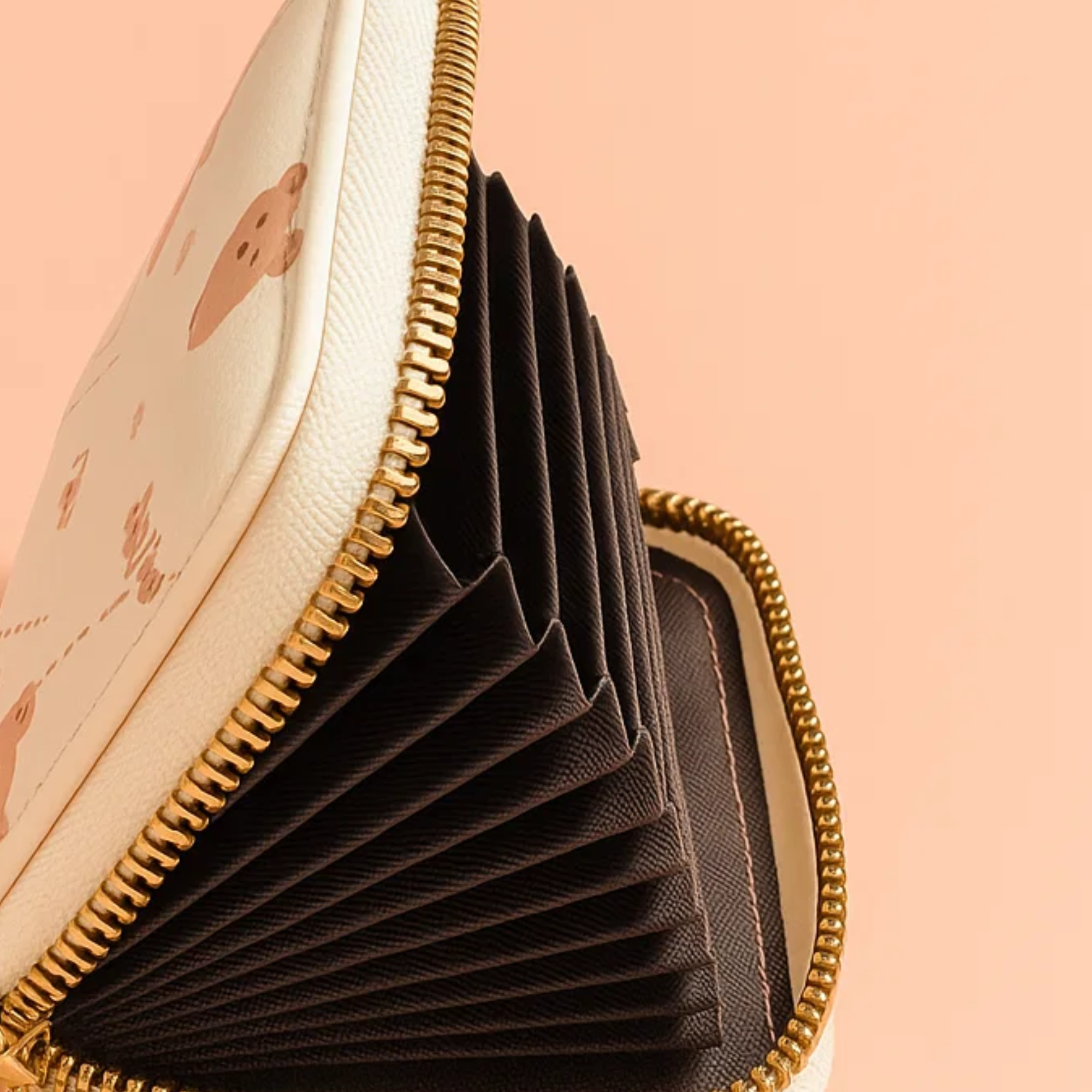 Cute Bear Beige Card Holder