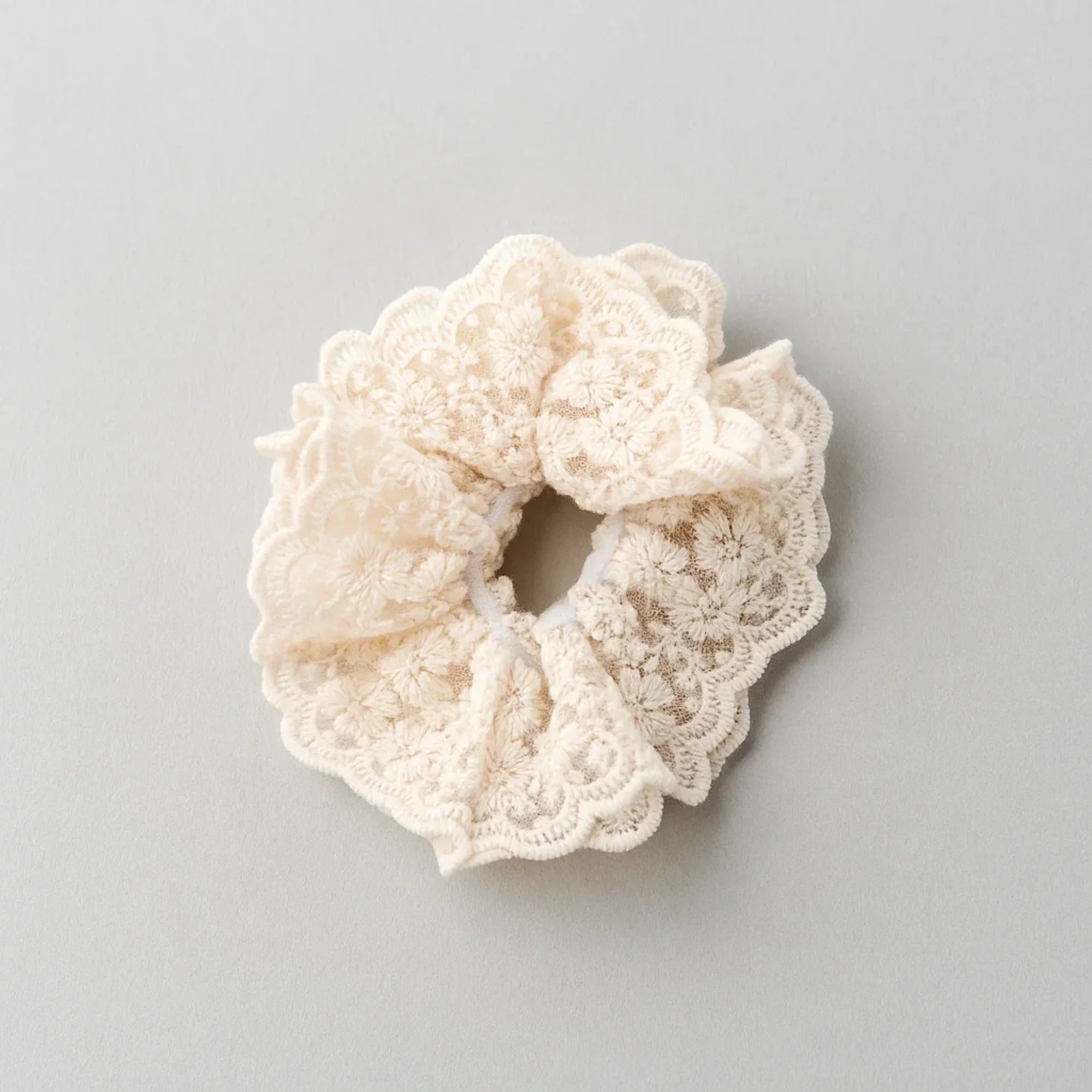 Korean White Lace Scrunchie