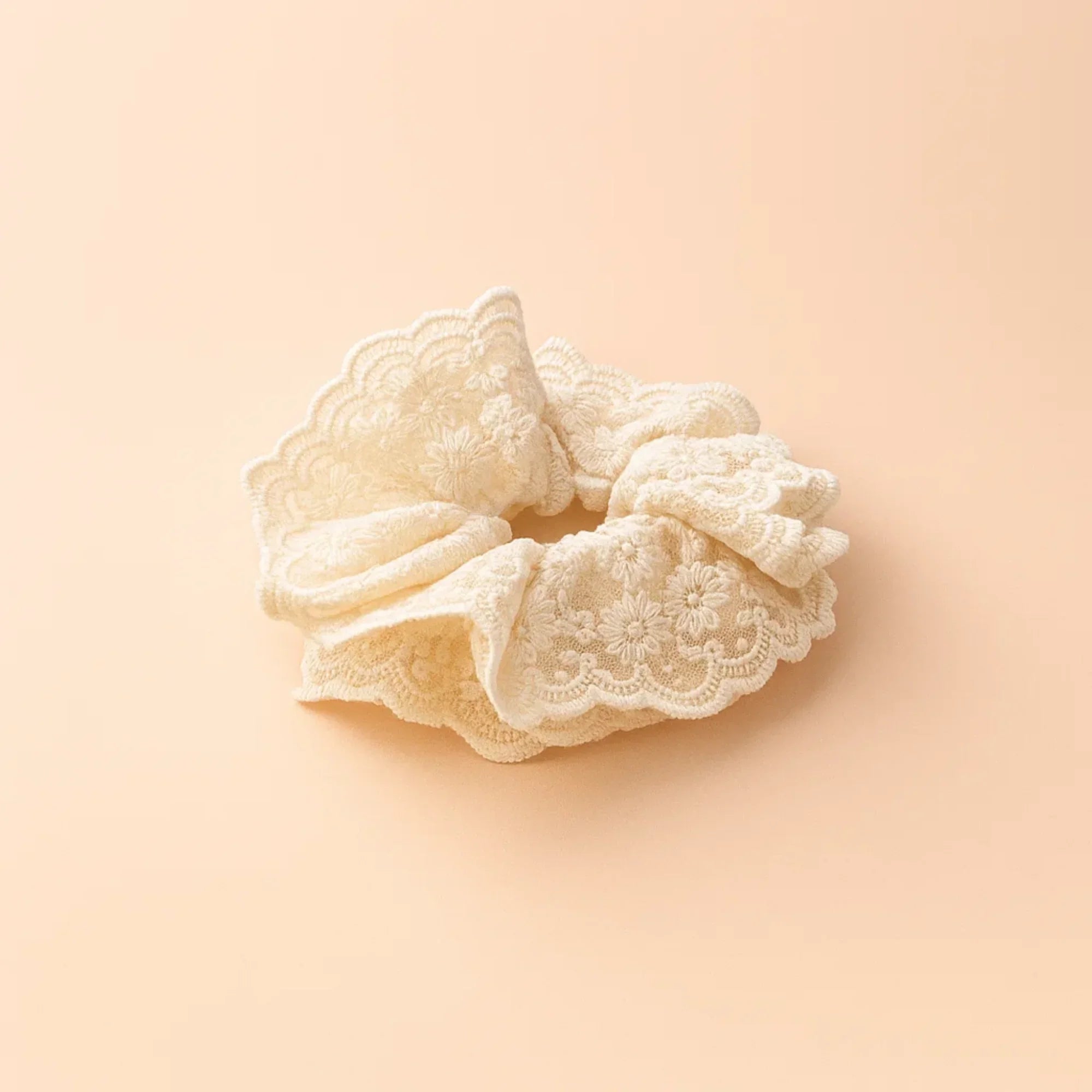 Korean White Lace Scrunchie