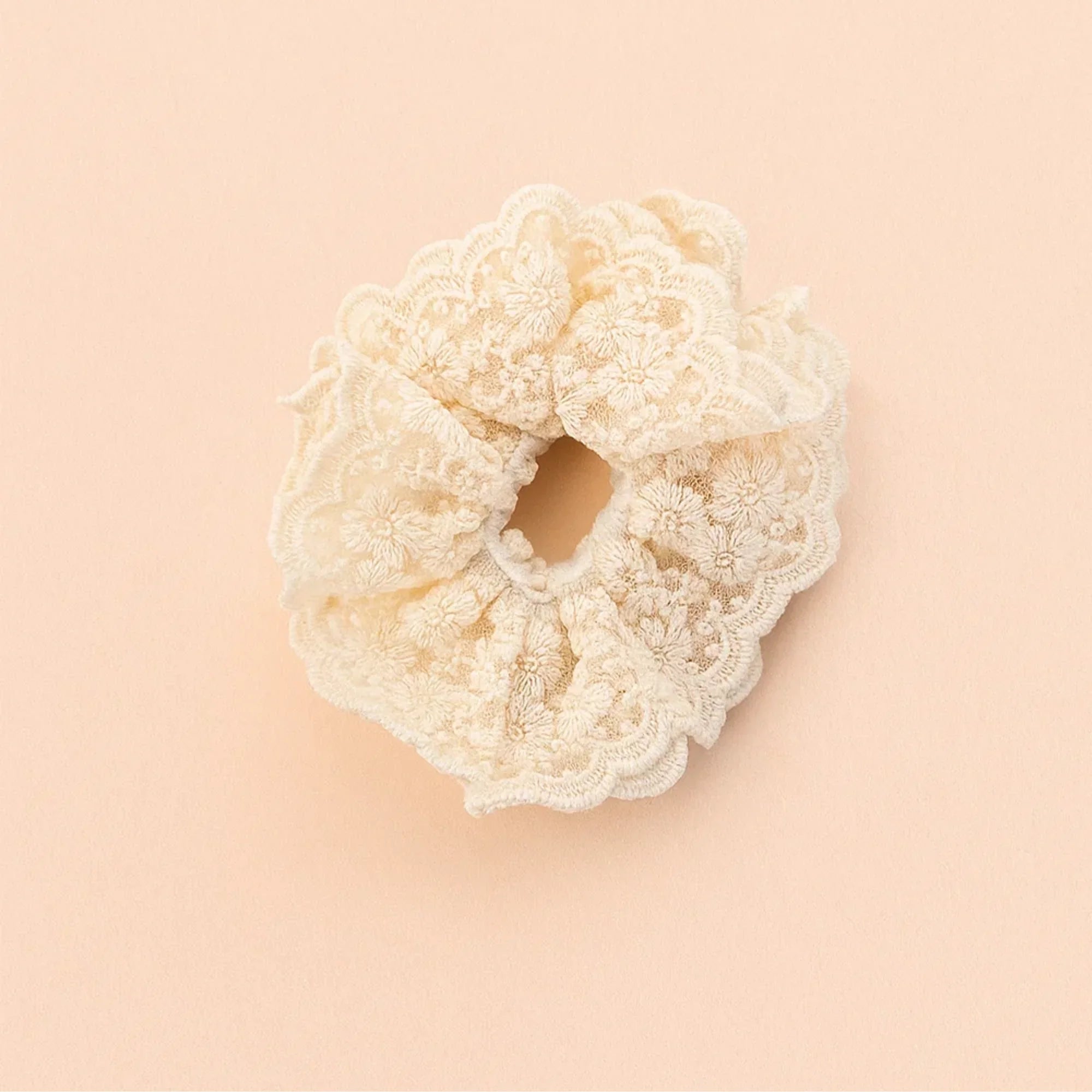 Korean White Lace Scrunchie