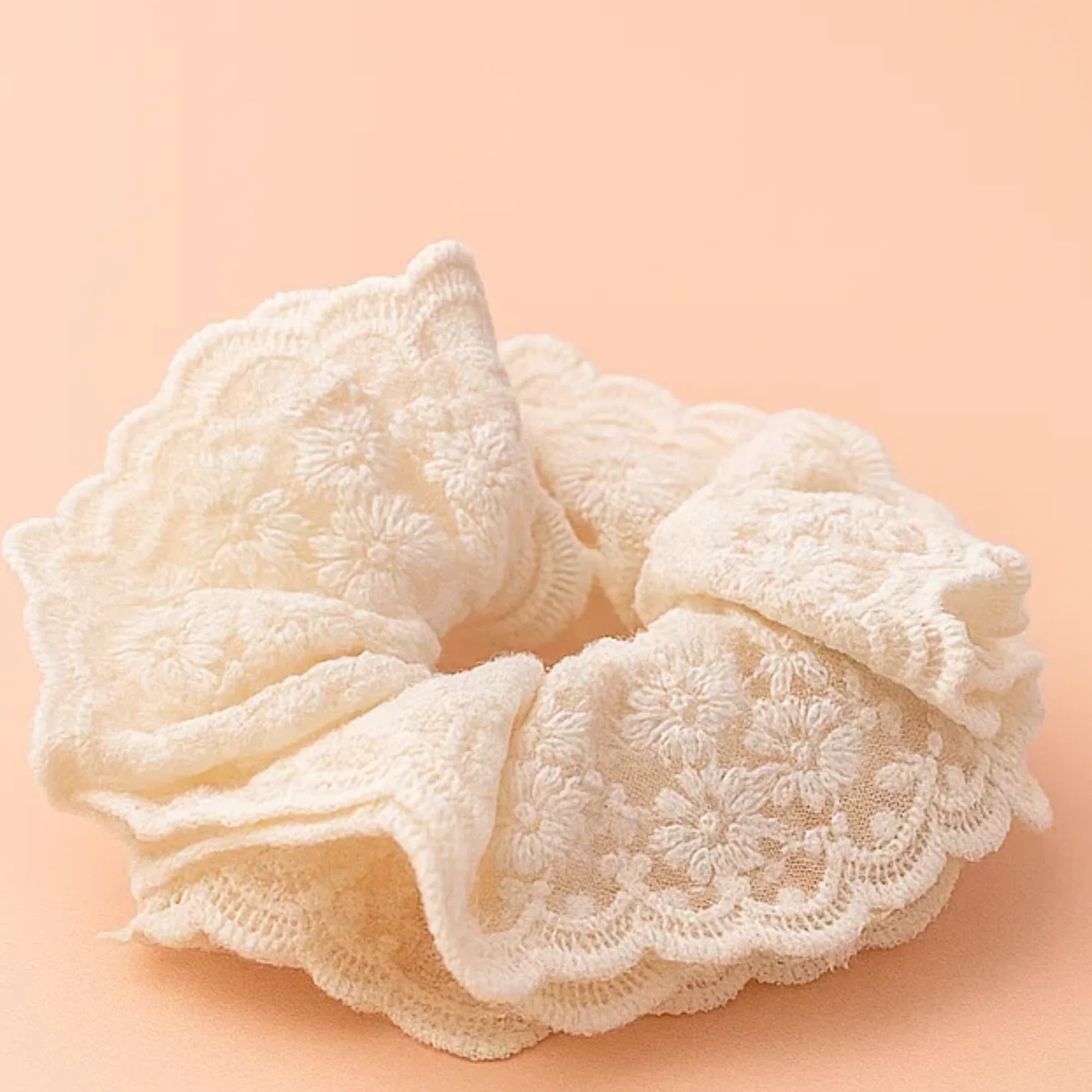 Korean White Lace Scrunchie