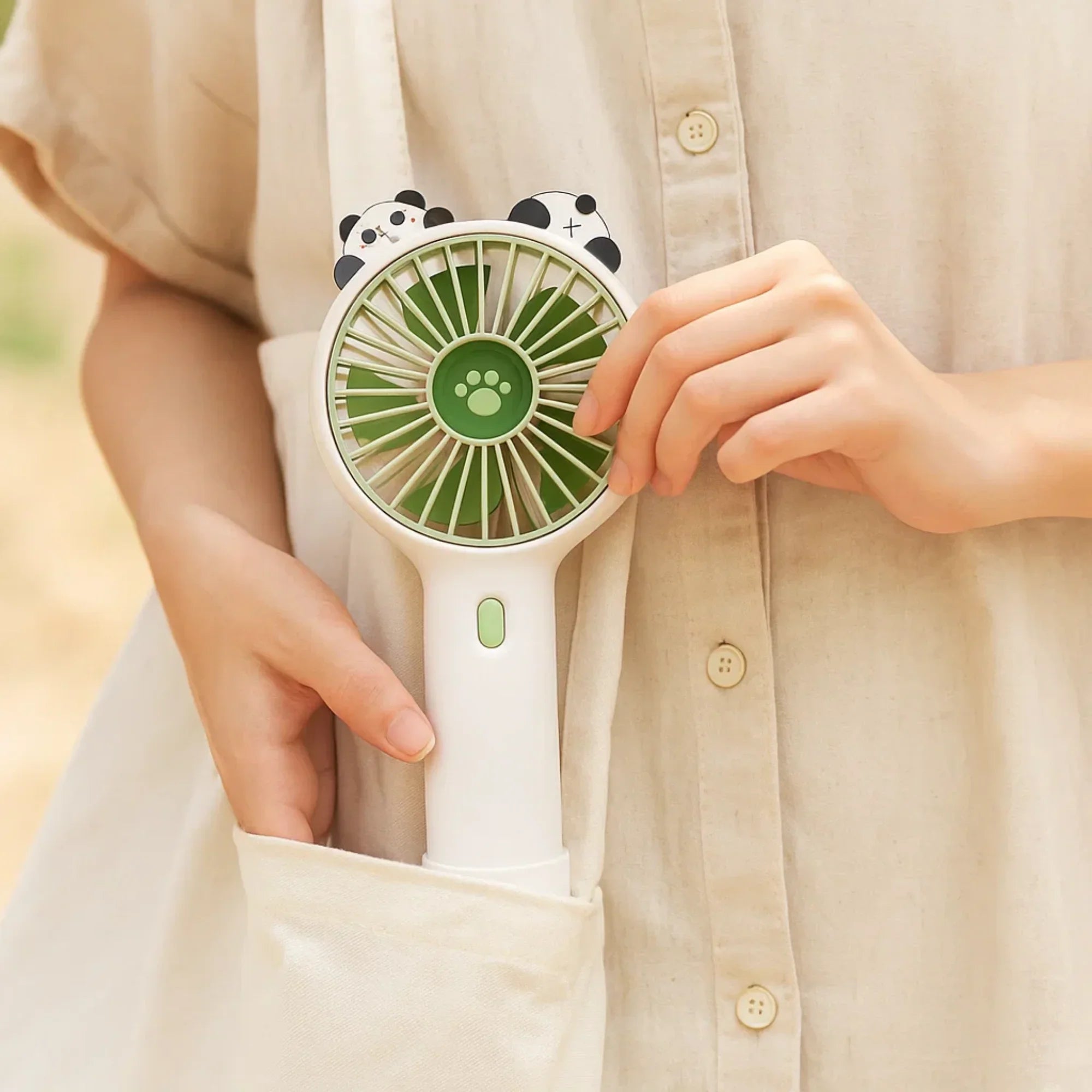 Panda Acrylic Portable Fan