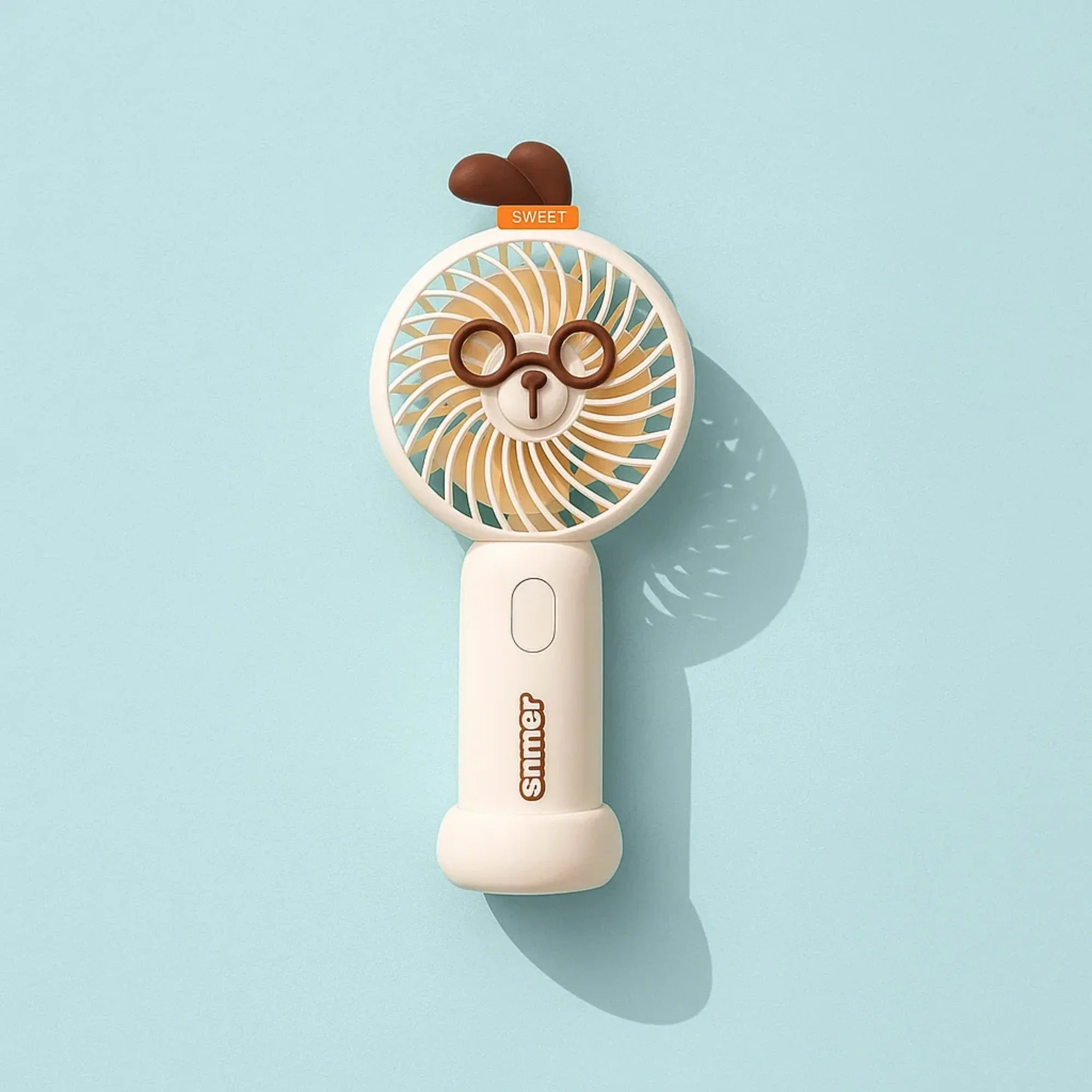 Goggle Bear Portable Fan Brown