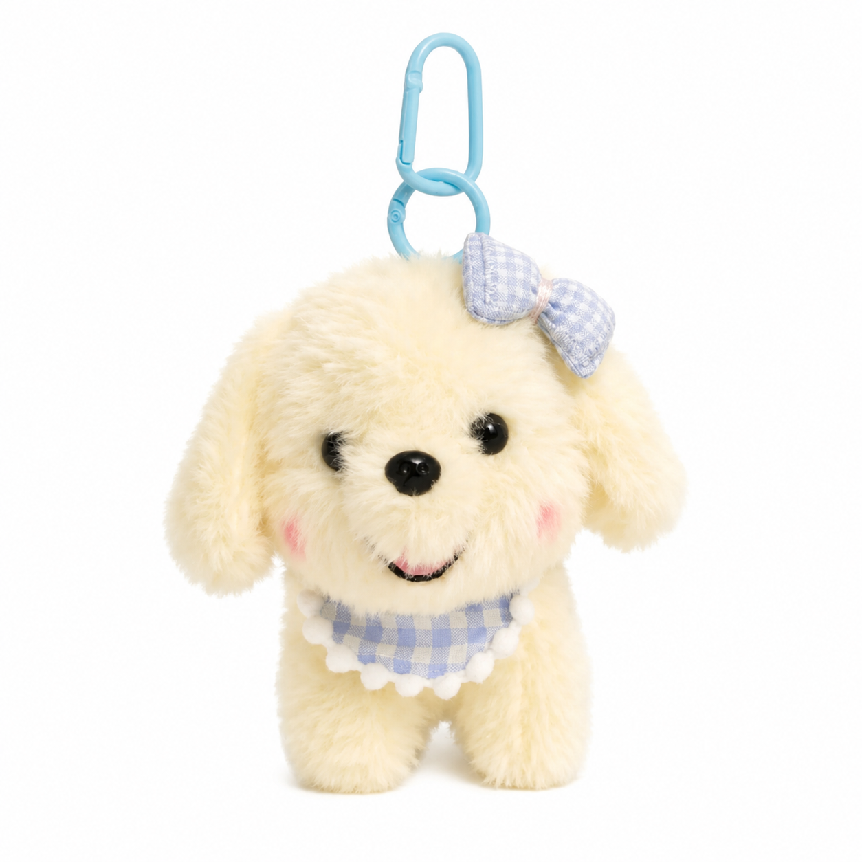Cloud Puff Plushie Keyring - Blue
