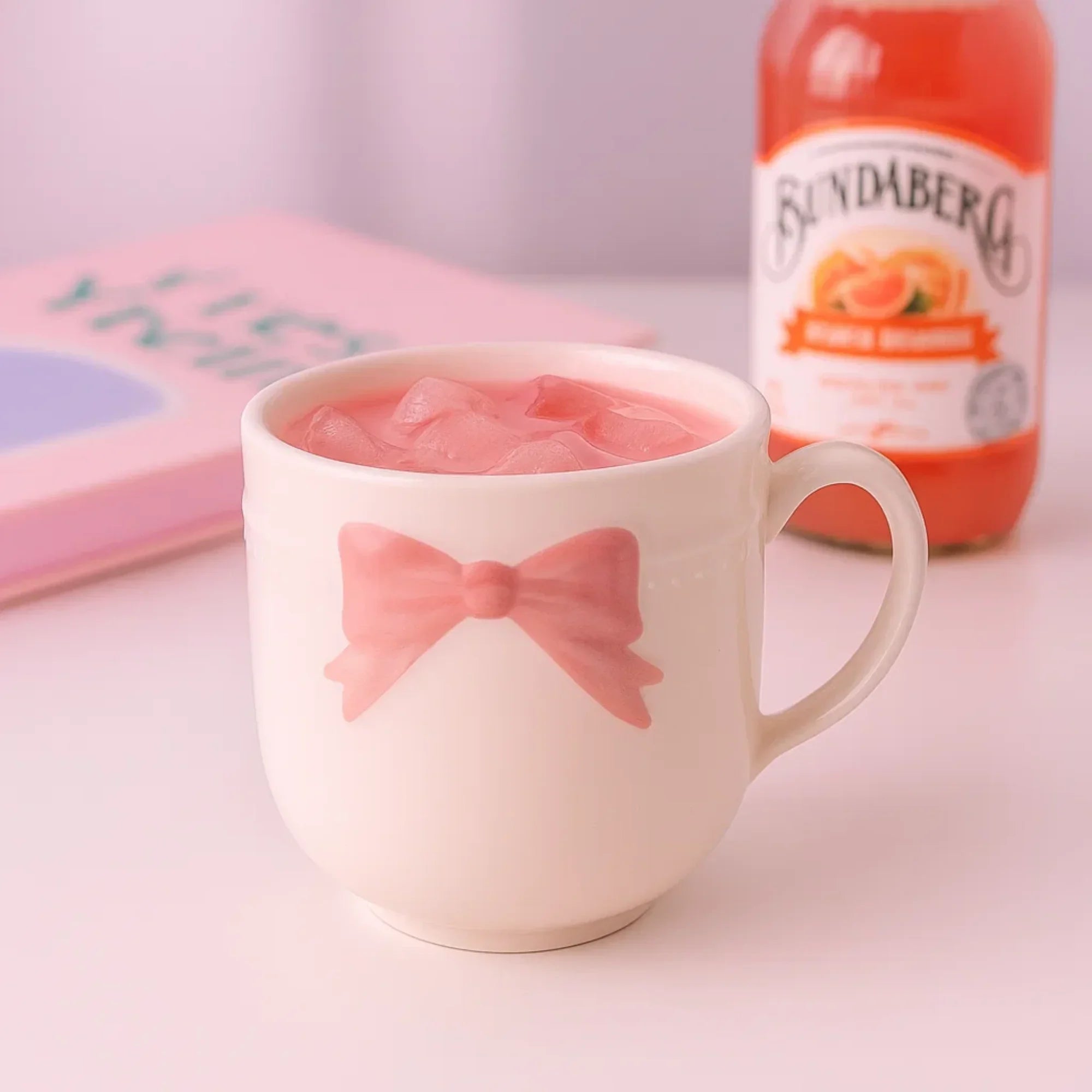 Coquette Glossy Ceramic Mug with pink Bow