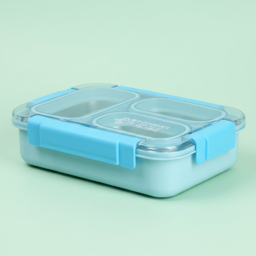 Korean Bento Box 3 Grid - Blue