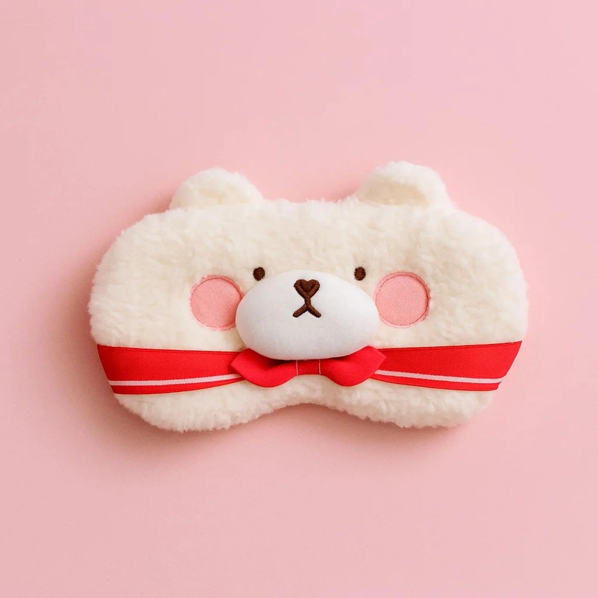 Pink Tie Bear Cooling Eye Mask