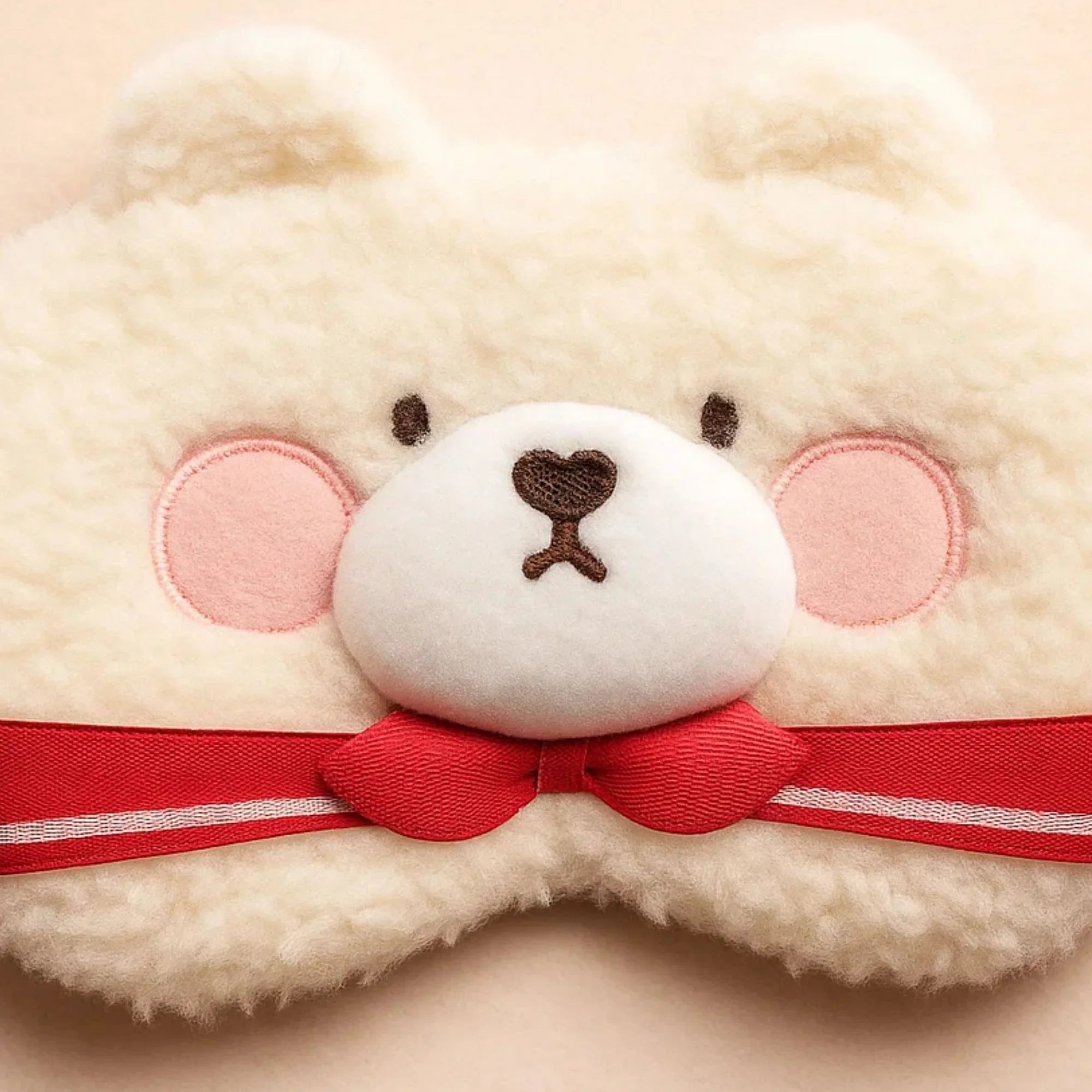 Pink Tie Bear Cooling Eye Mask