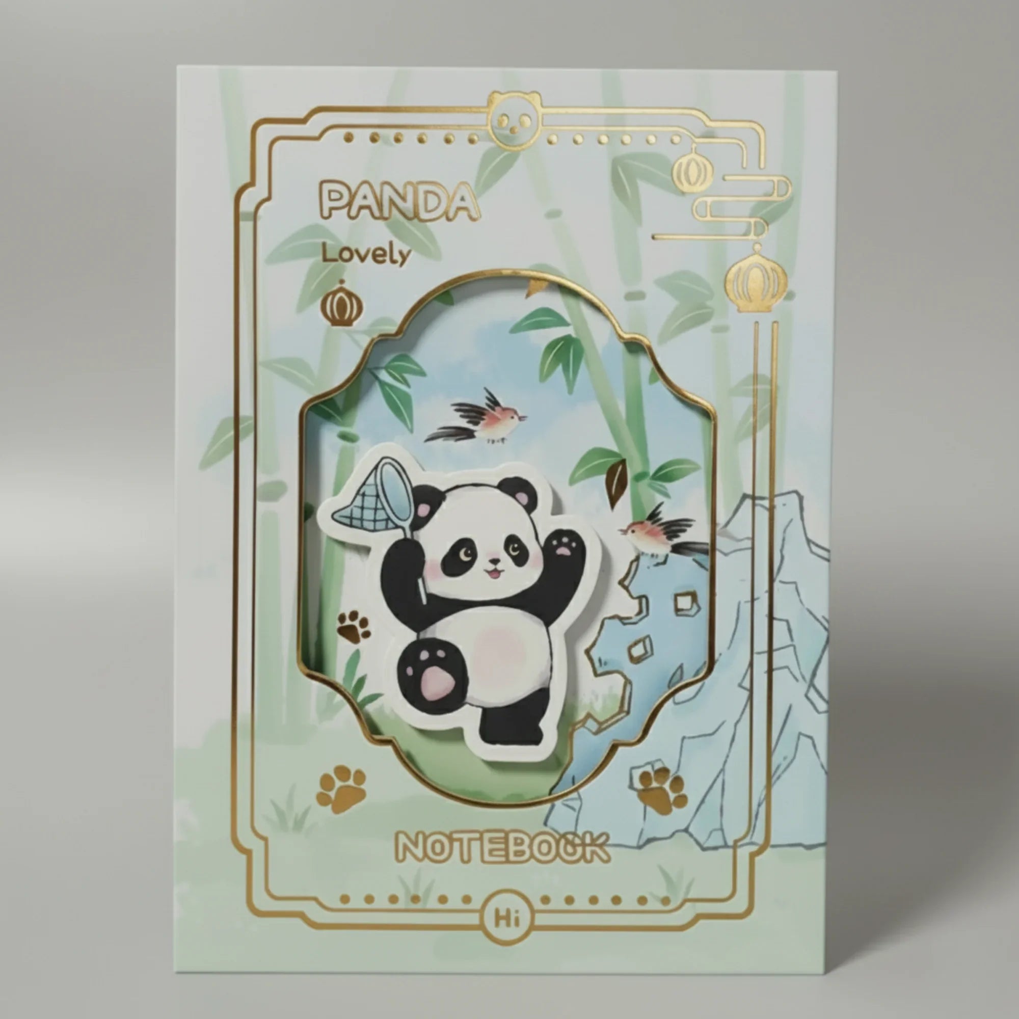 Bamboo panda notebook - Peekaboo Panda