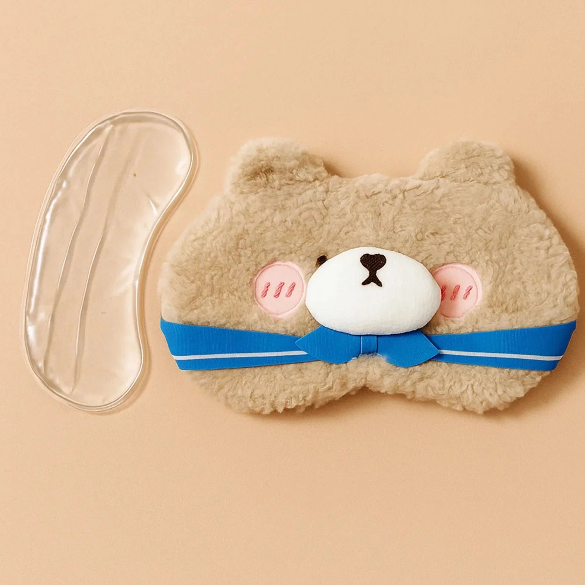 Blue Tie Bear Cooling Eye Mask
