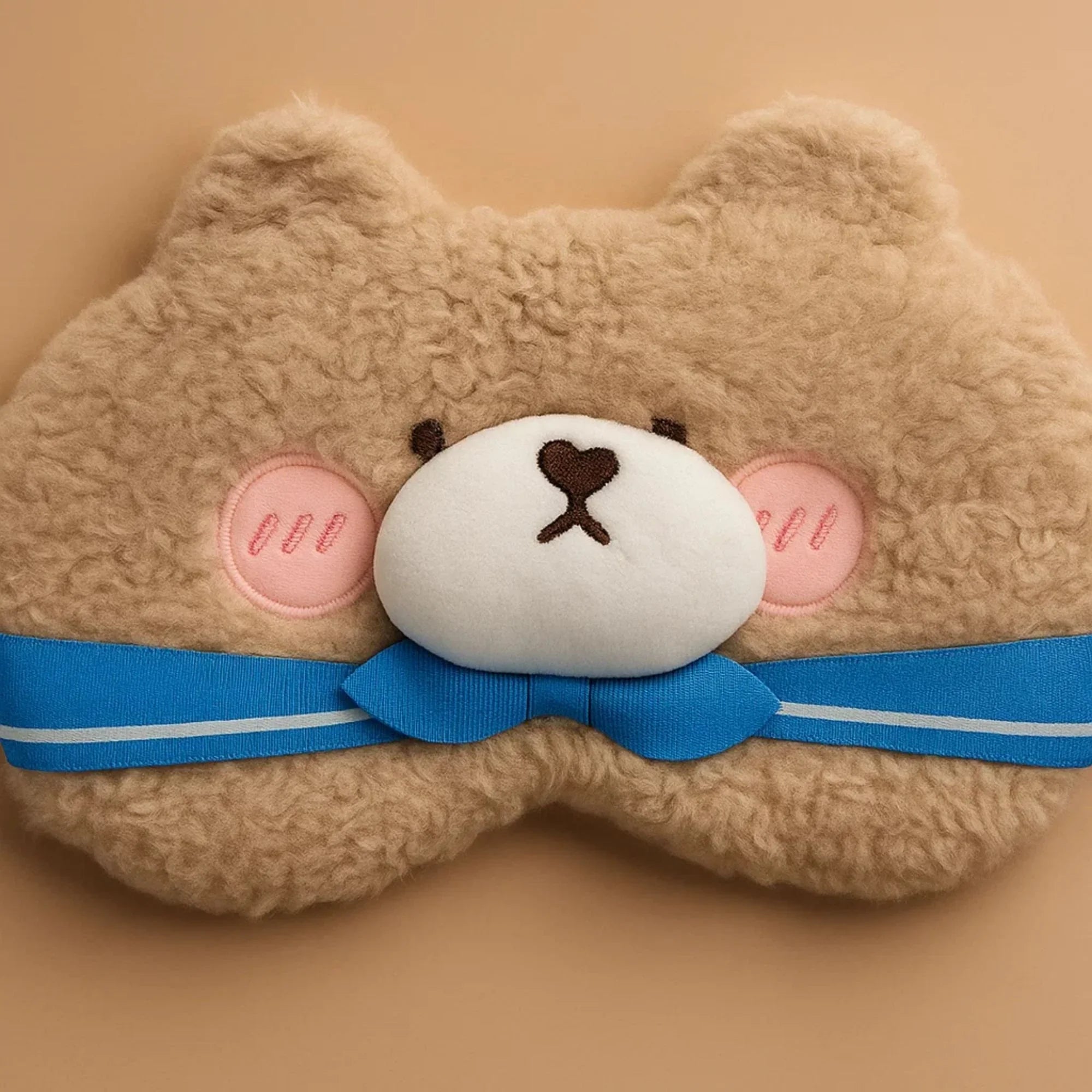 Blue Tie Bear Cooling Eye Mask