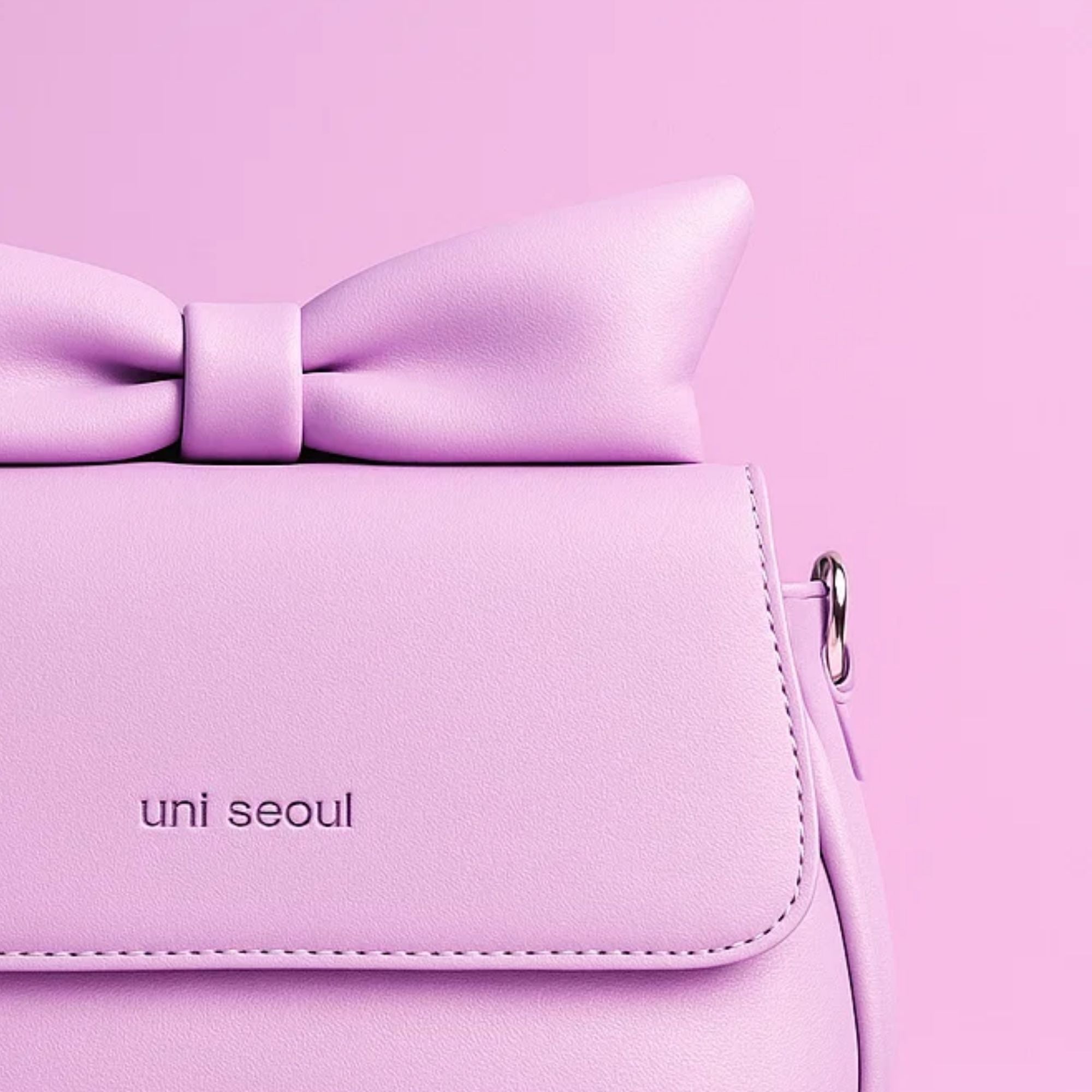 Puffed Bow Top Sling Bag
