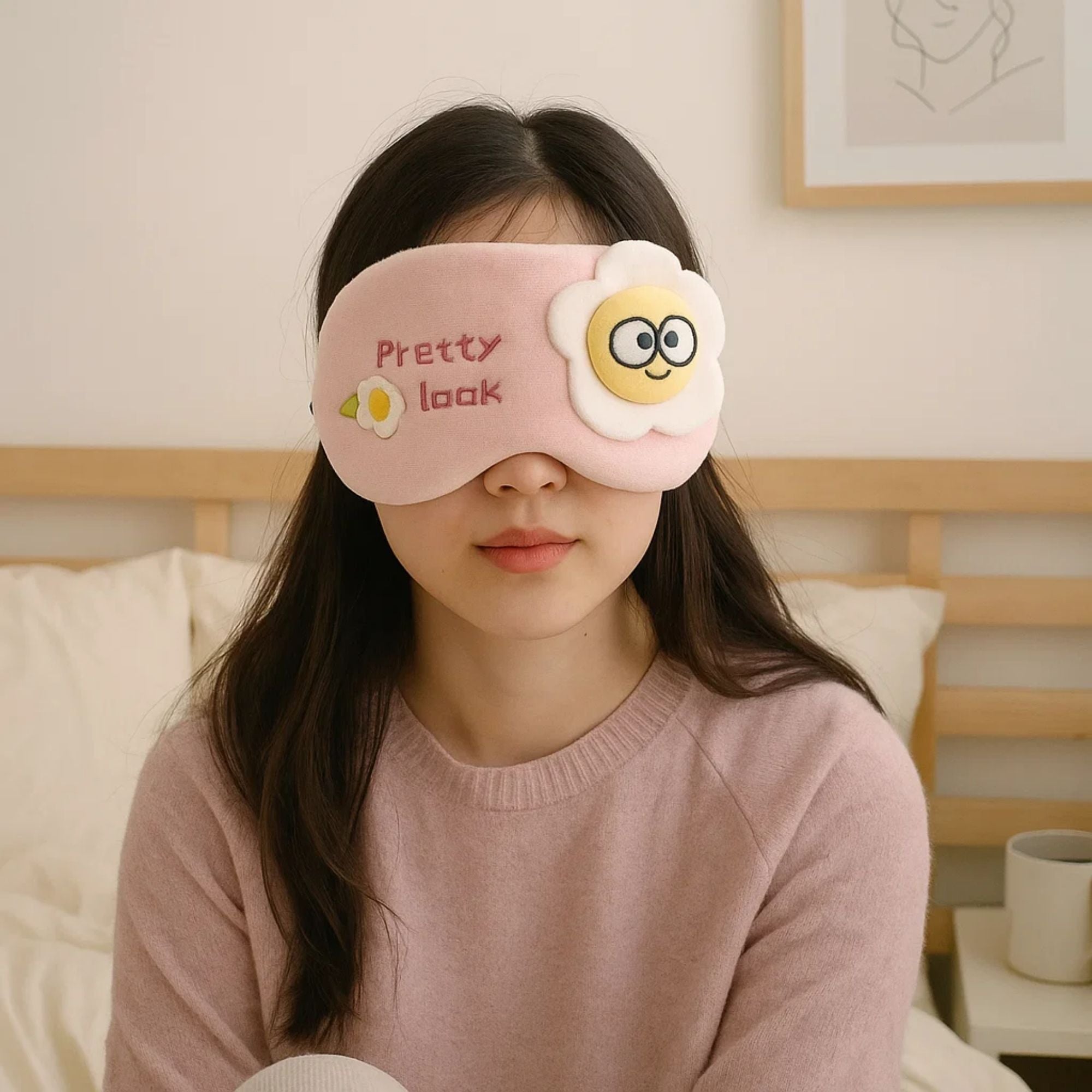 Pretty Daisy Cooling Eye Mask Pink
