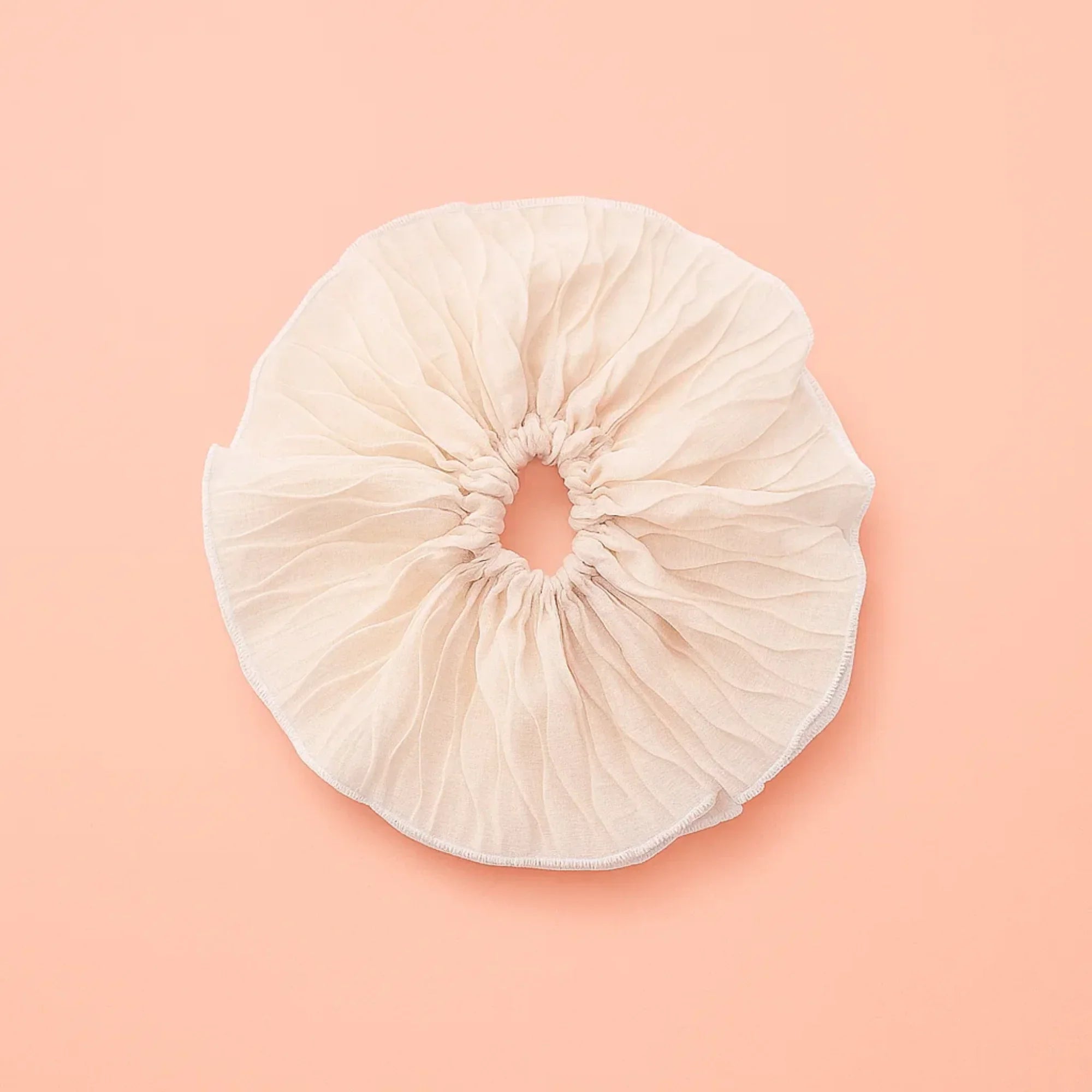 Coquette Flare White Scrunchie