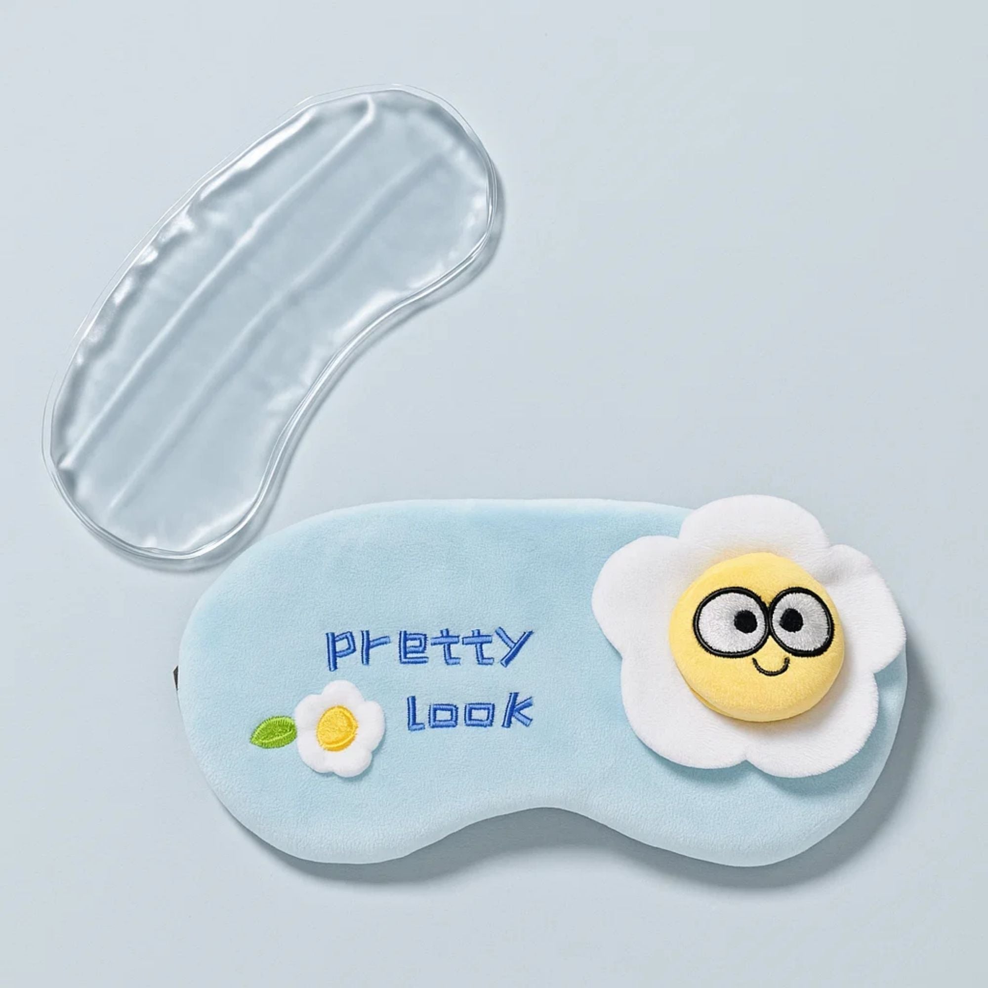 Pretty Daisy Cooling Eye Mask - Blue