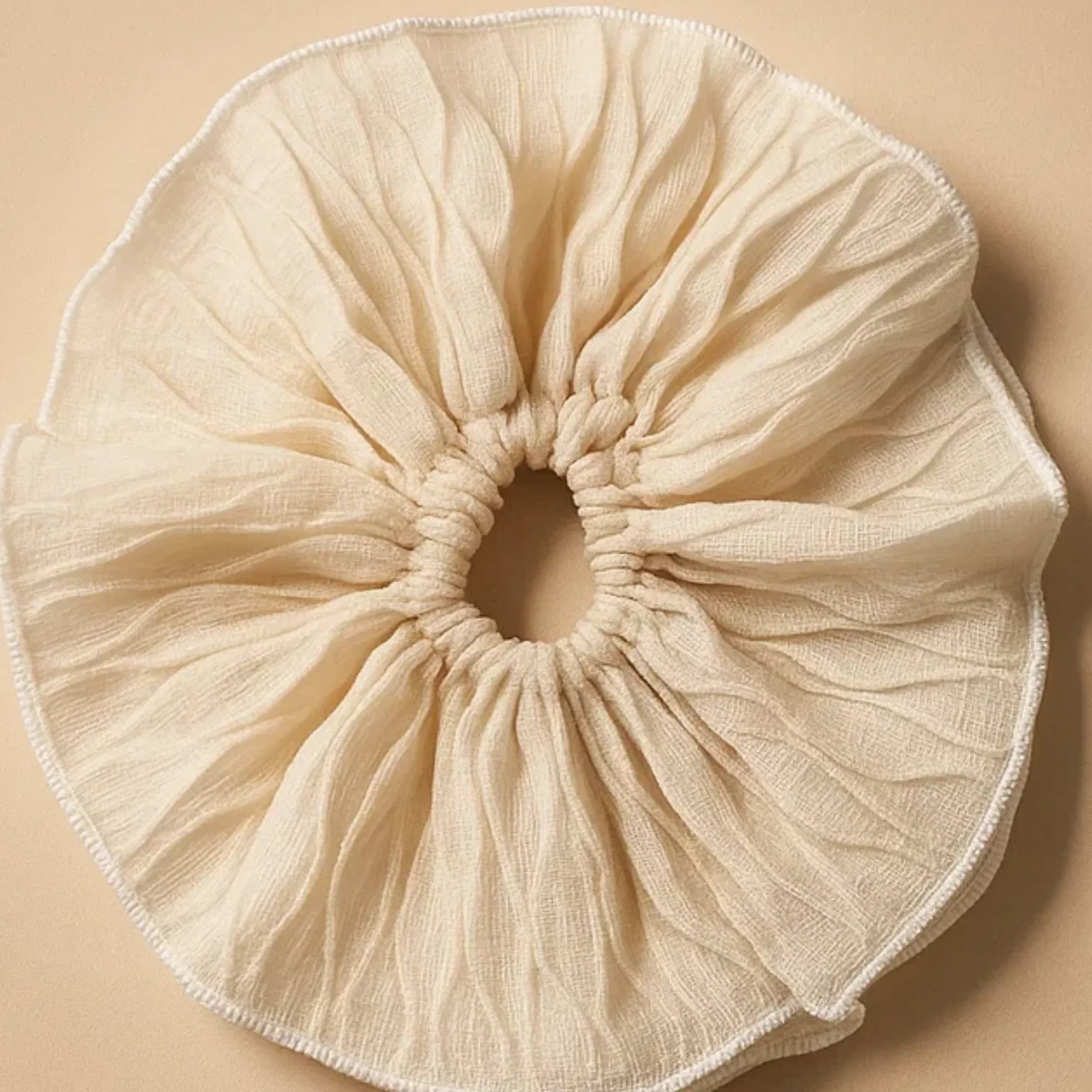 Coquette Flare White Scrunchie