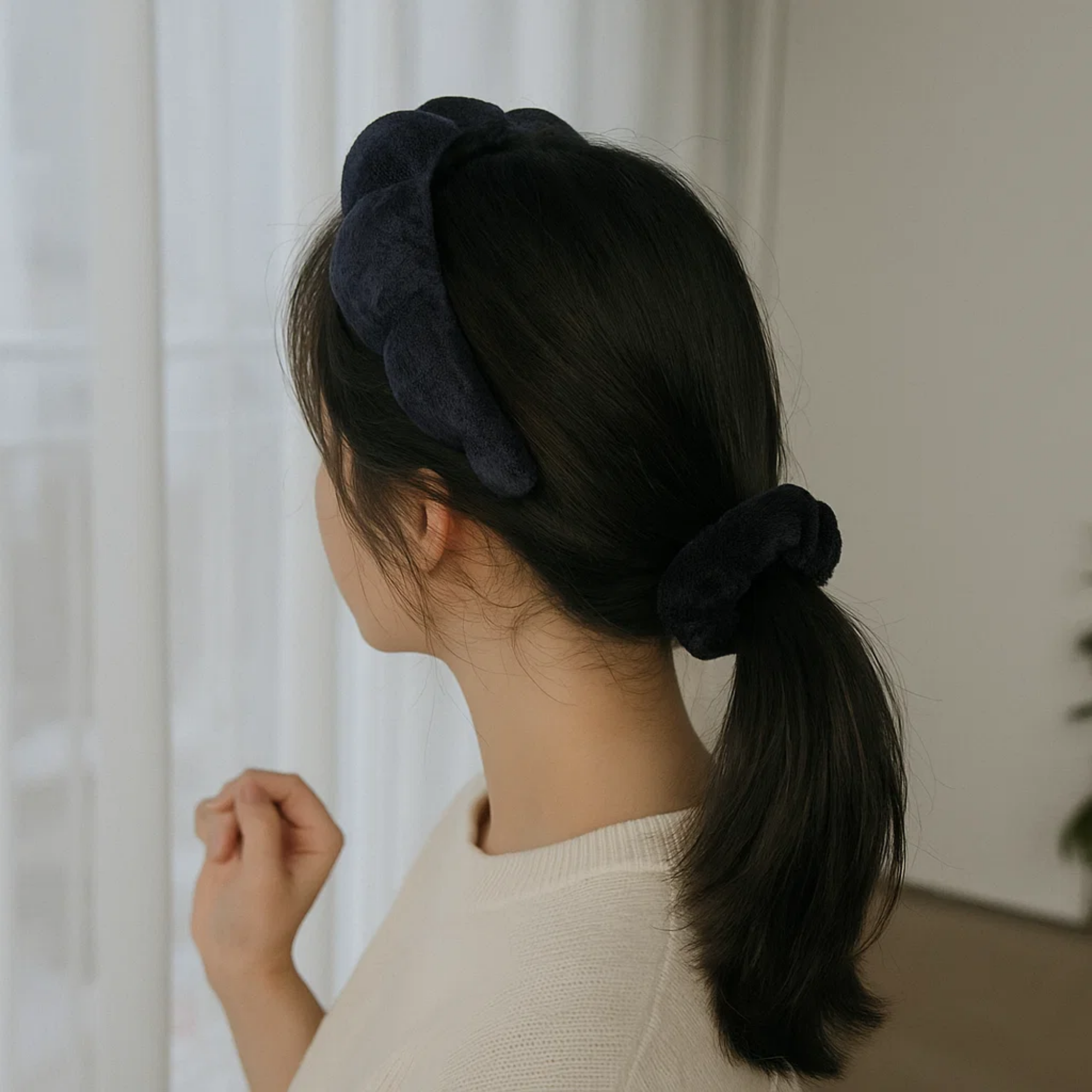 Bubble Skincare Headband Black Hard