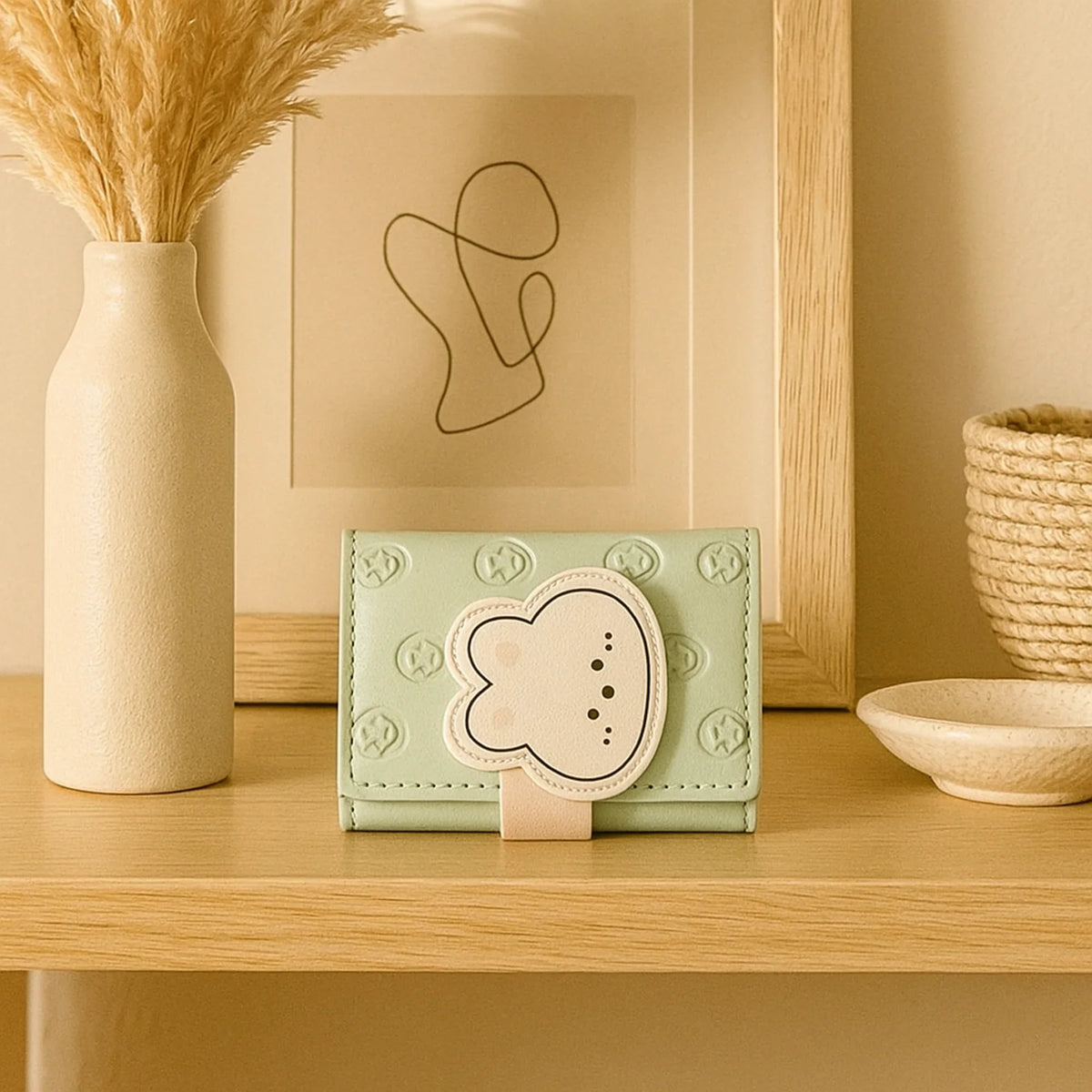 Green 3D Bunny Wallet